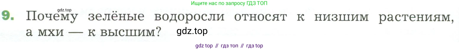 ГДЗ Биология, 7 класс Учебник, авторы: Пономарева Ирма Николаевна, Корнилова Ольга Анатольевна, издательство Просвещение, Москва, 2023, зелёного цвета, страница 38, номер 9, Условие