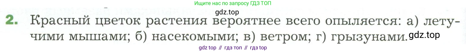 ГДЗ Биология, 7 класс Учебник, авторы: Пономарева Ирма Николаевна, Корнилова Ольга Анатольевна, издательство Просвещение, Москва, 2023, зелёного цвета, страница 96, номер 2, Условие