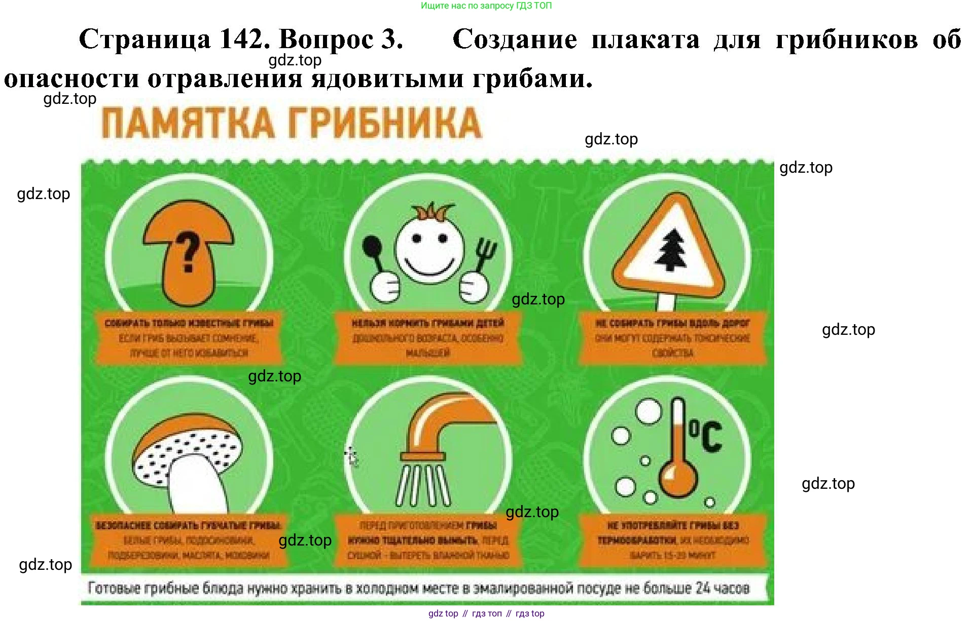 ГДЗ Биология, 7 класс Учебник, авторы: Пономарева Ирма Николаевна, Корнилова Ольга Анатольевна, издательство Просвещение, Москва, 2023, зелёного цвета, страница 142, номер 3, Решение