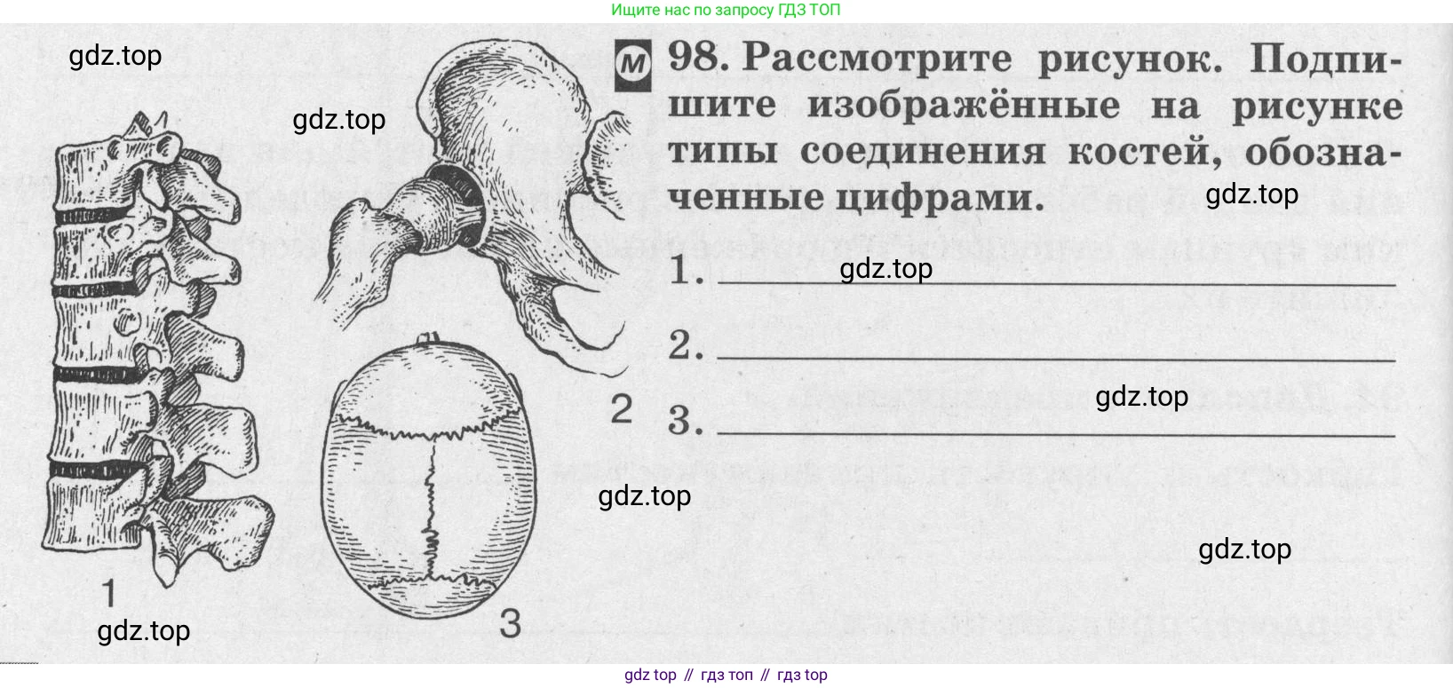 ГДЗ Биология, 8 класс рабочая тетрадь, авторы: Сонин Николай Иванович, Агафонова Инна Борисовна, издательство Просвещение, Москва, 2021, белого цвета, страница 64, номер 98, Условие