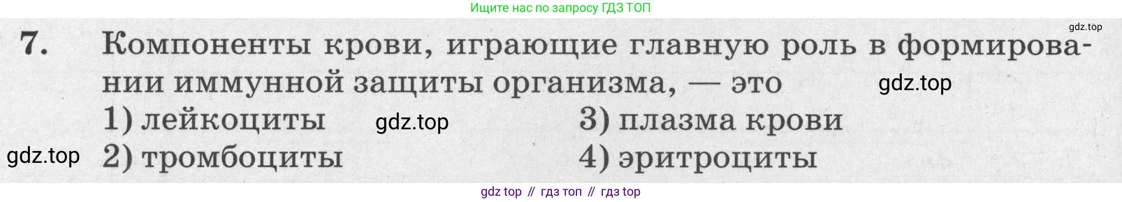 ГДЗ Биология, 8 класс рабочая тетрадь, авторы: Сонин Николай Иванович, Агафонова Инна Борисовна, издательство Просвещение, Москва, 2021, белого цвета, страница 80, номер 7, Условие