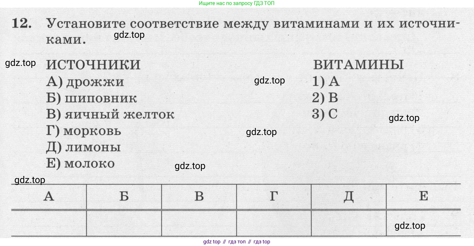 ГДЗ Биология, 8 класс рабочая тетрадь, авторы: Сонин Николай Иванович, Агафонова Инна Борисовна, издательство Просвещение, Москва, 2021, белого цвета, страница 115, номер 12, Условие