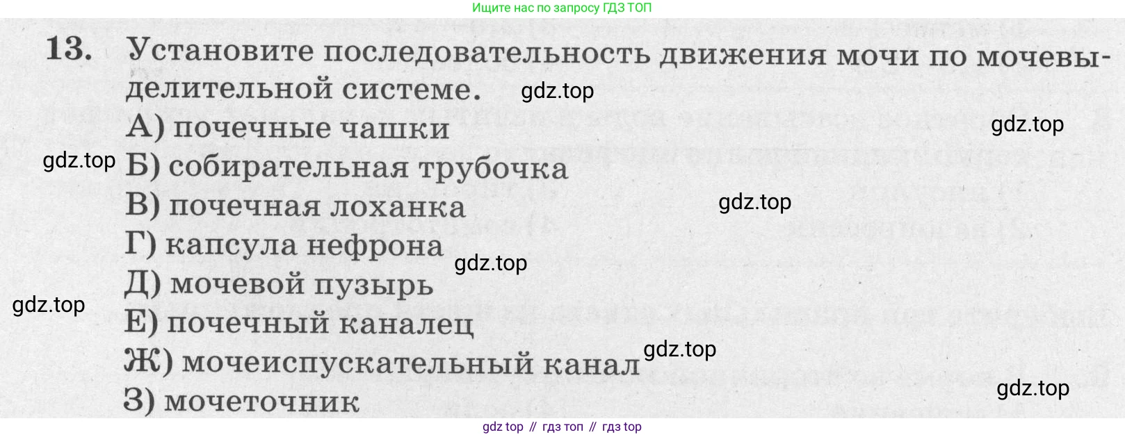 ГДЗ Биология, 8 класс рабочая тетрадь, авторы: Сонин Николай Иванович, Агафонова Инна Борисовна, издательство Просвещение, Москва, 2021, белого цвета, страница 120, номер 13, Условие