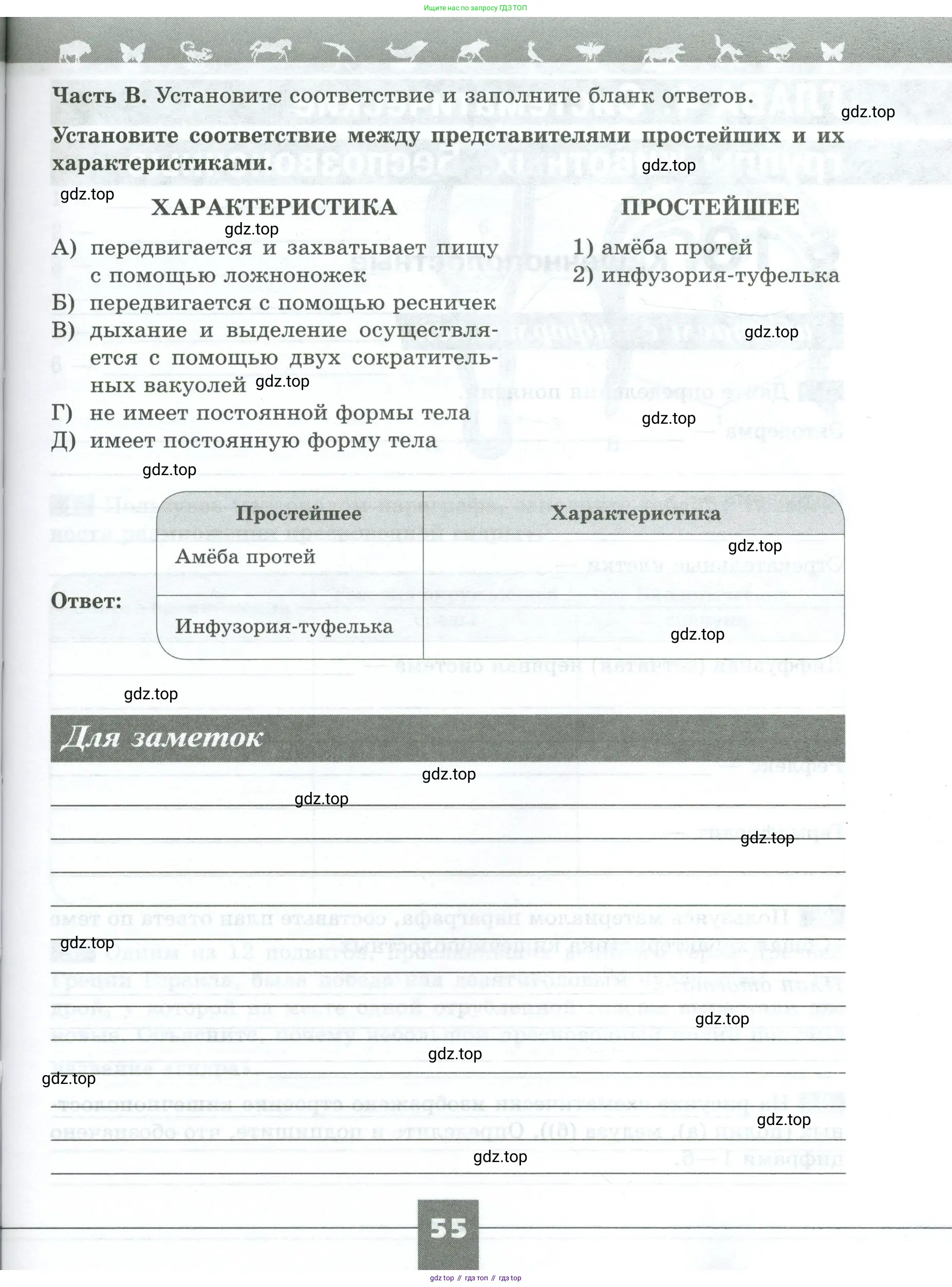 Биология, 8 класс рабочая тетрадь, авторы: Суматохин Сергей Витальевич, Пасечник Владимир Васильевич, Гапонюк Зоя Георгиевна, издательство Просвещение, Москва, 2023, оранжевого цвета, страница 55