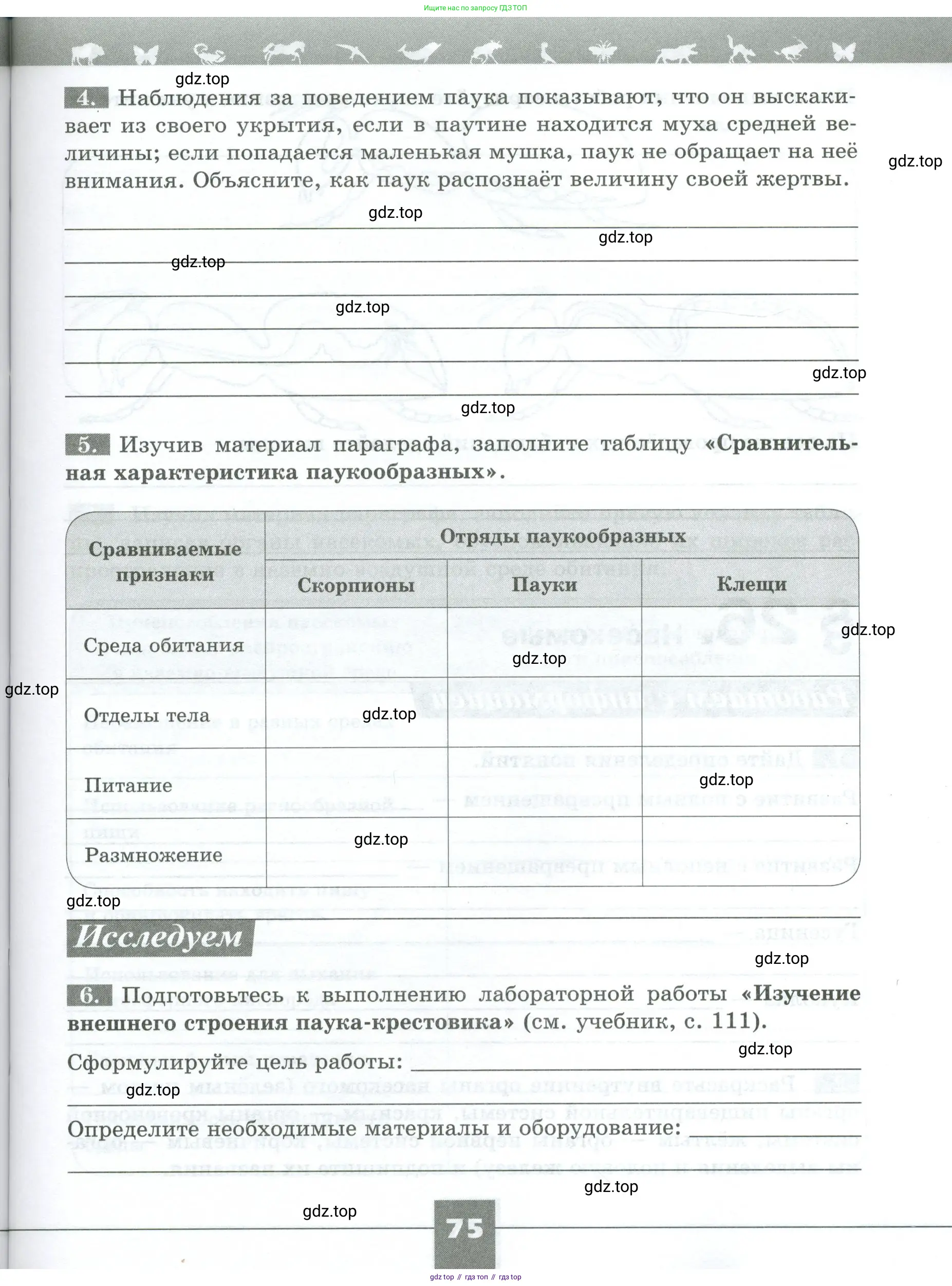 Биология, 8 класс рабочая тетрадь, авторы: Суматохин Сергей Витальевич, Пасечник Владимир Васильевич, Гапонюк Зоя Георгиевна, издательство Просвещение, Москва, 2023, оранжевого цвета, страница 75