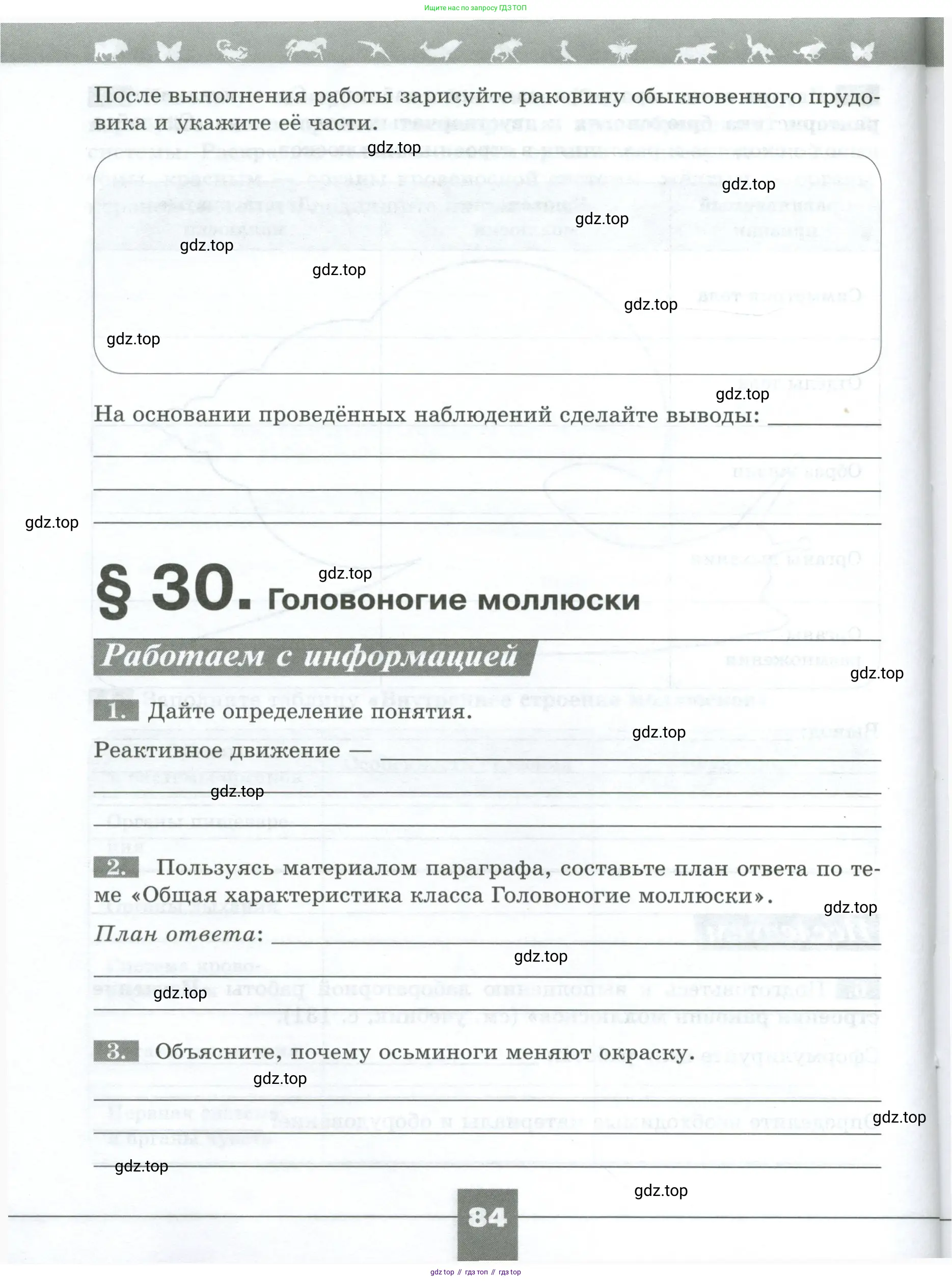 Биология, 8 класс рабочая тетрадь, авторы: Суматохин Сергей Витальевич, Пасечник Владимир Васильевич, Гапонюк Зоя Георгиевна, издательство Просвещение, Москва, 2023, оранжевого цвета, страница 84