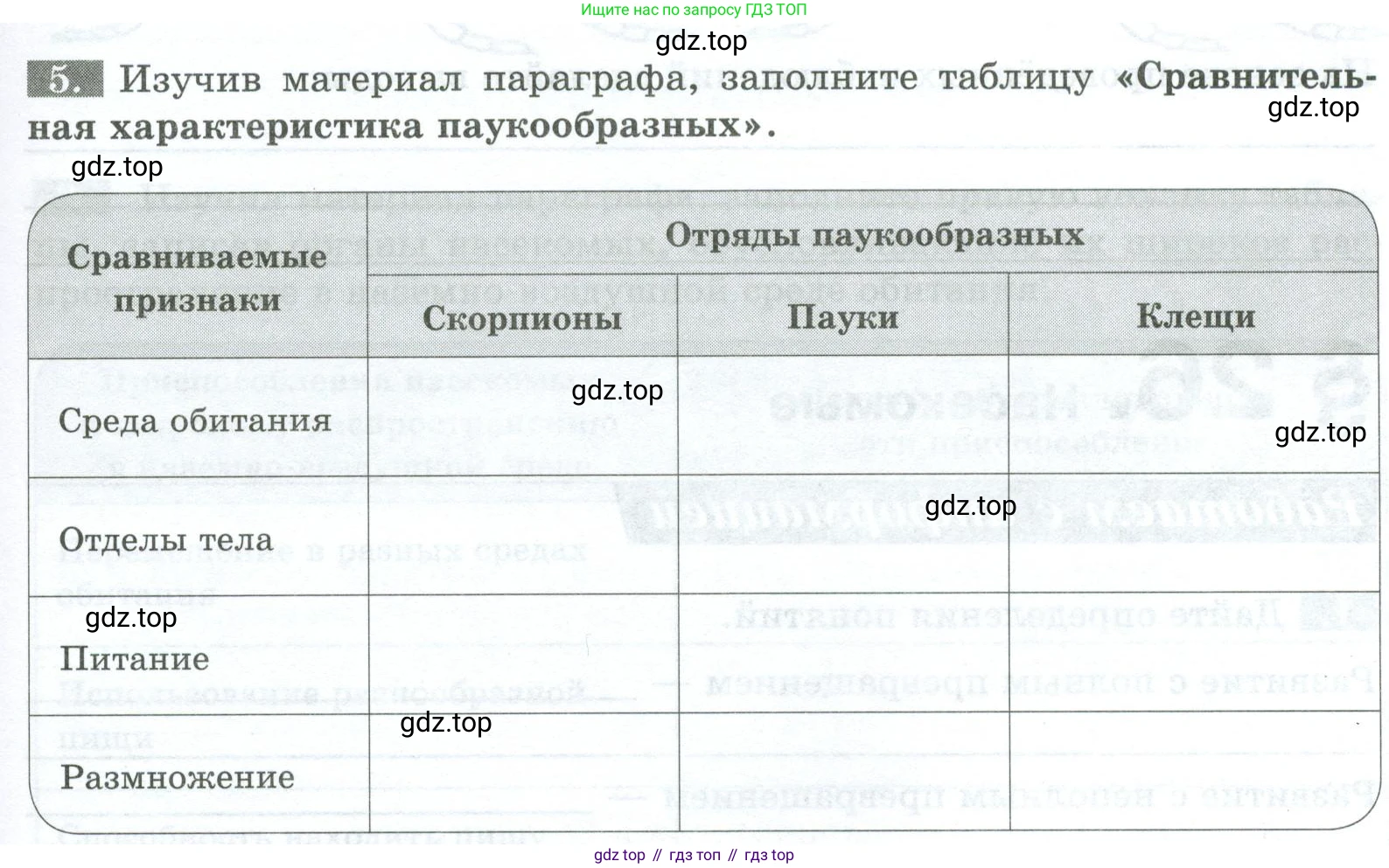 Биология, 8 класс рабочая тетрадь, авторы: Суматохин Сергей Витальевич, Пасечник Владимир Васильевич, Гапонюк Зоя Георгиевна, издательство Просвещение, Москва, 2023, оранжевого цвета, страница 75, номер 5, Условие