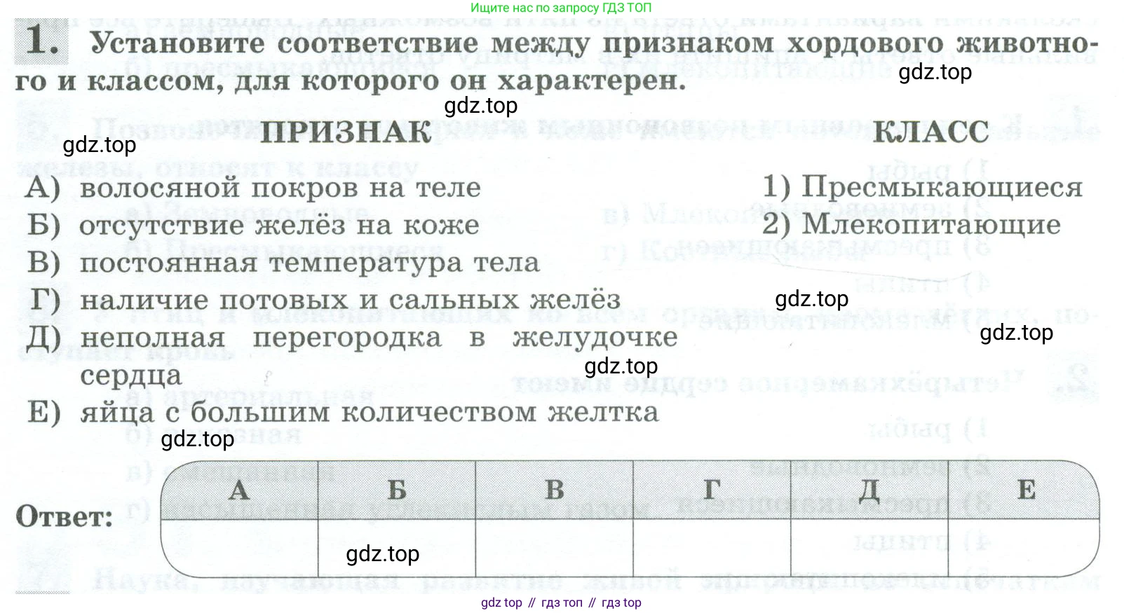 Биология, 8 класс рабочая тетрадь, авторы: Суматохин Сергей Витальевич, Пасечник Владимир Васильевич, Гапонюк Зоя Георгиевна, издательство Просвещение, Москва, 2023, оранжевого цвета, страница 134, номер 1, Условие