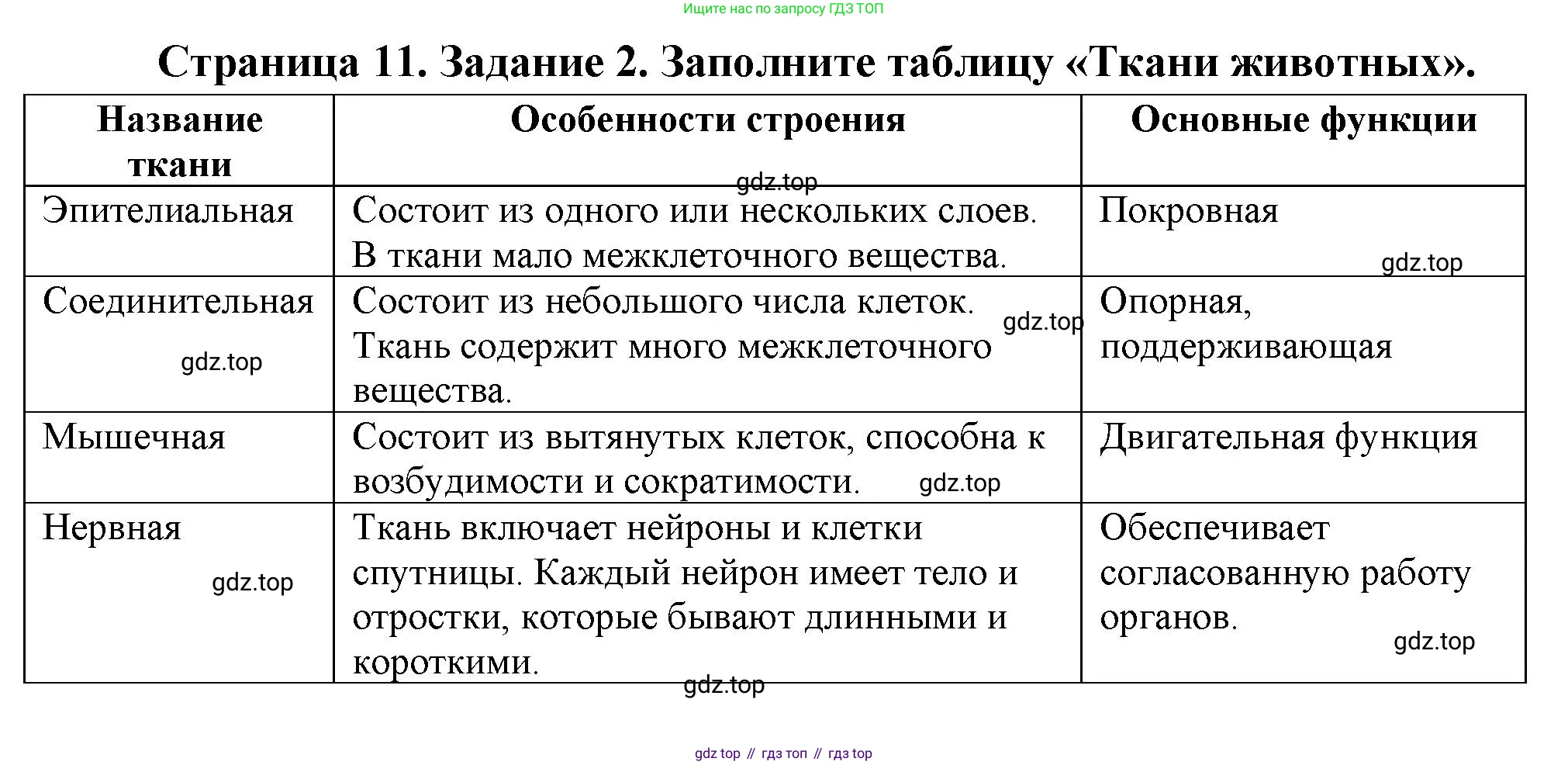 Биология, 8 класс рабочая тетрадь, авторы: Суматохин Сергей Витальевич, Пасечник Владимир Васильевич, Гапонюк Зоя Георгиевна, издательство Просвещение, Москва, 2023, оранжевого цвета, страница 11, номер 2, Решение