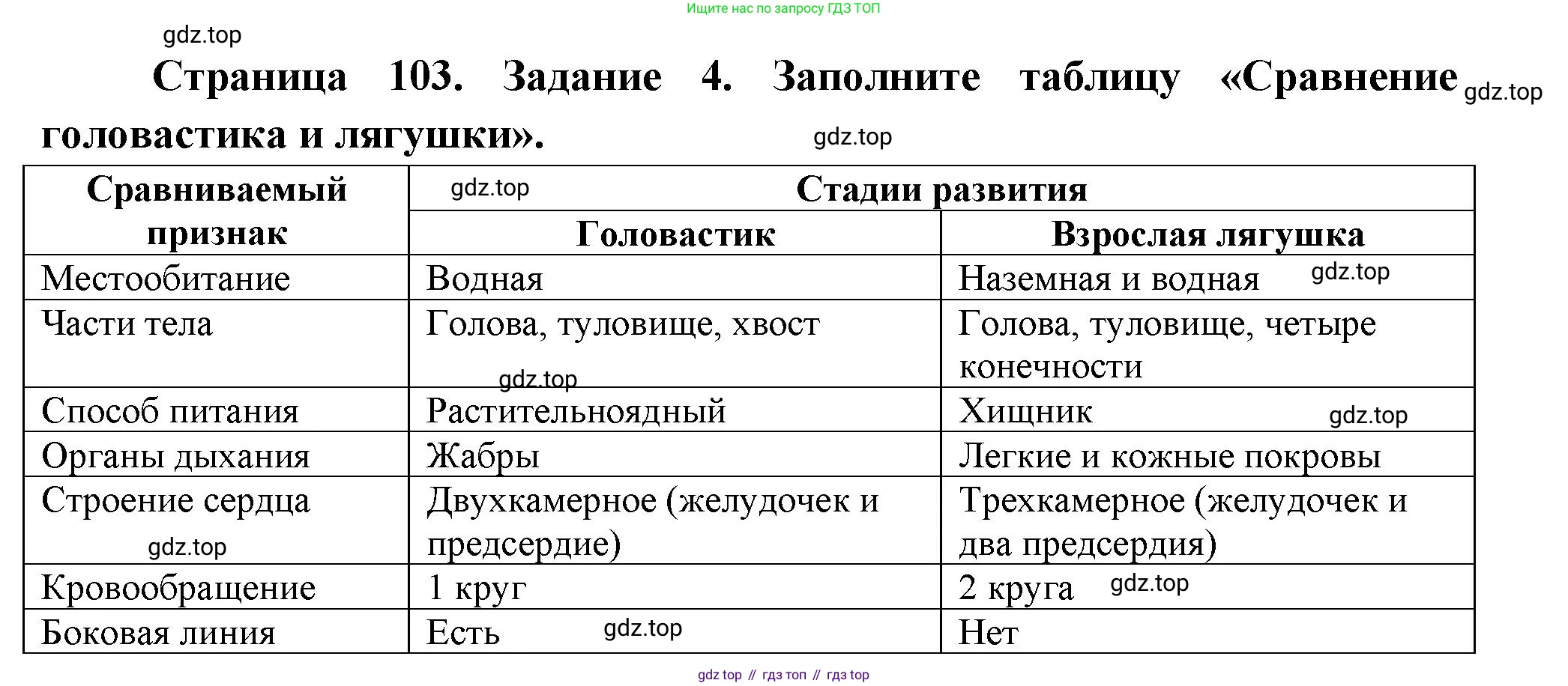 Биология, 8 класс рабочая тетрадь, авторы: Суматохин Сергей Витальевич, Пасечник Владимир Васильевич, Гапонюк Зоя Георгиевна, издательство Просвещение, Москва, 2023, оранжевого цвета, страница 103, номер 4, Решение