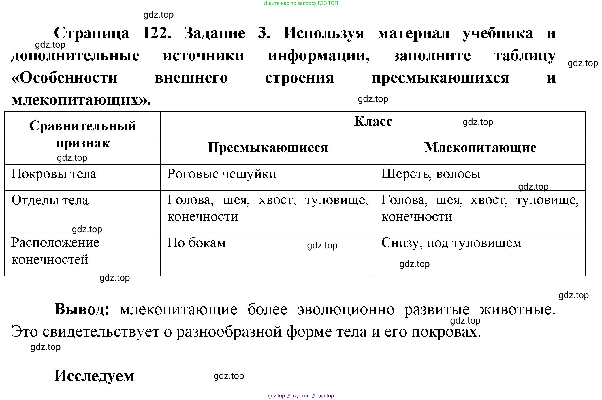 Биология, 8 класс рабочая тетрадь, авторы: Суматохин Сергей Витальевич, Пасечник Владимир Васильевич, Гапонюк Зоя Георгиевна, издательство Просвещение, Москва, 2023, оранжевого цвета, страница 122, номер 3, Решение