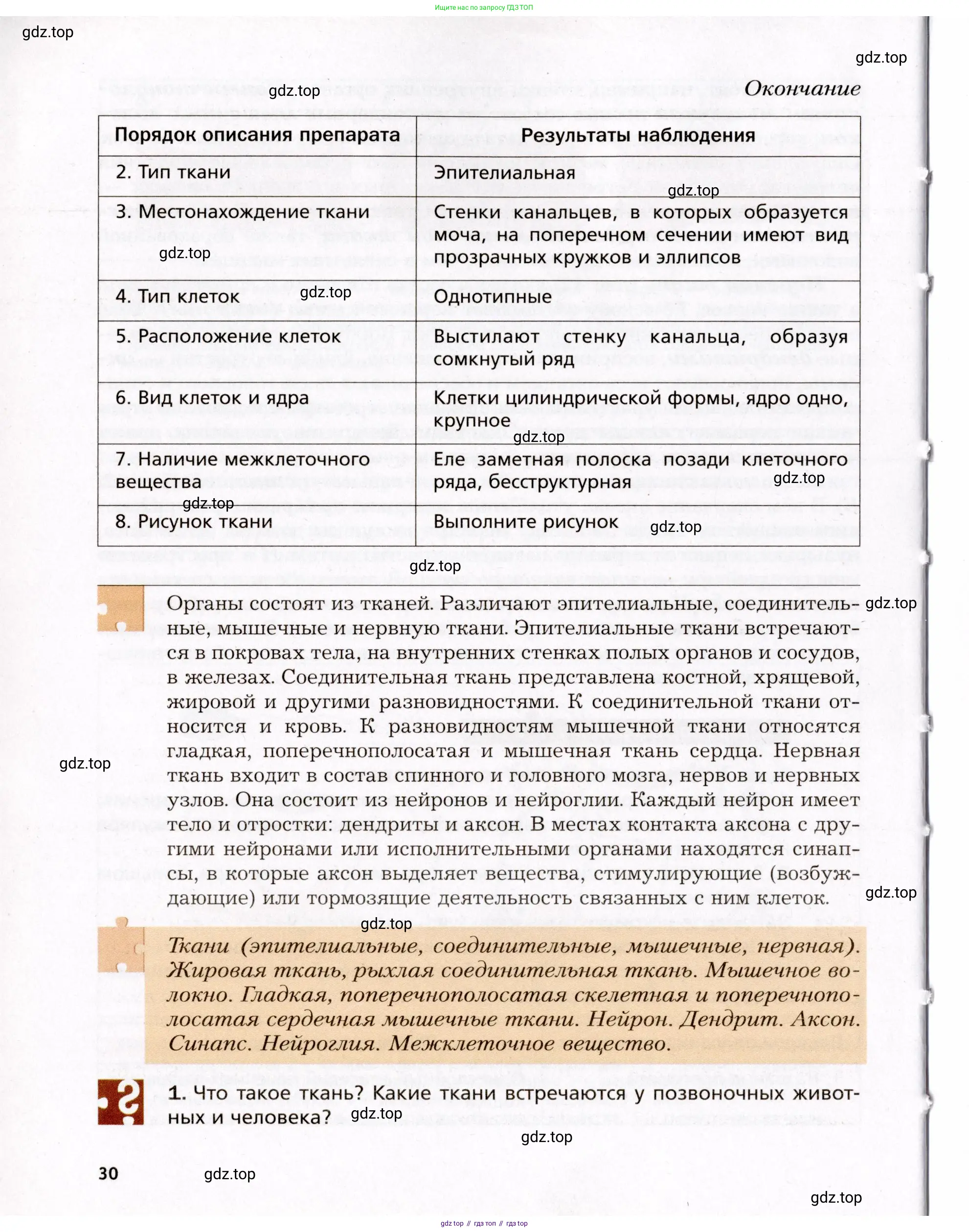 Биология, 8 класс Учебник, авторы: Драгомилов Александр Григорьевич, Маш Реми Давидович, издательство Просвещение, Москва, 2019, оранжевого цвета, страница 30
