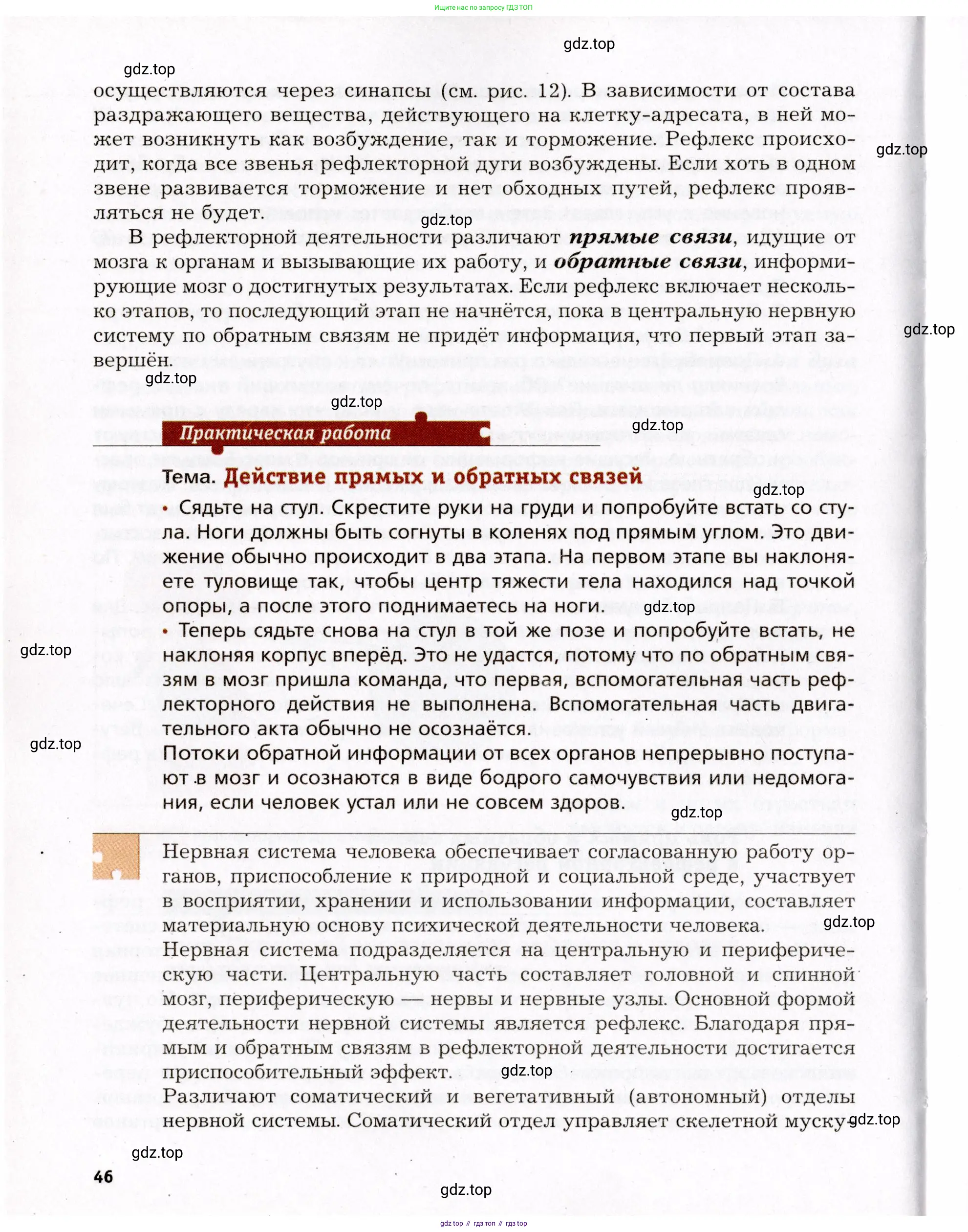 Биология, 8 класс Учебник, авторы: Драгомилов Александр Григорьевич, Маш Реми Давидович, издательство Просвещение, Москва, 2019, оранжевого цвета, страница 46