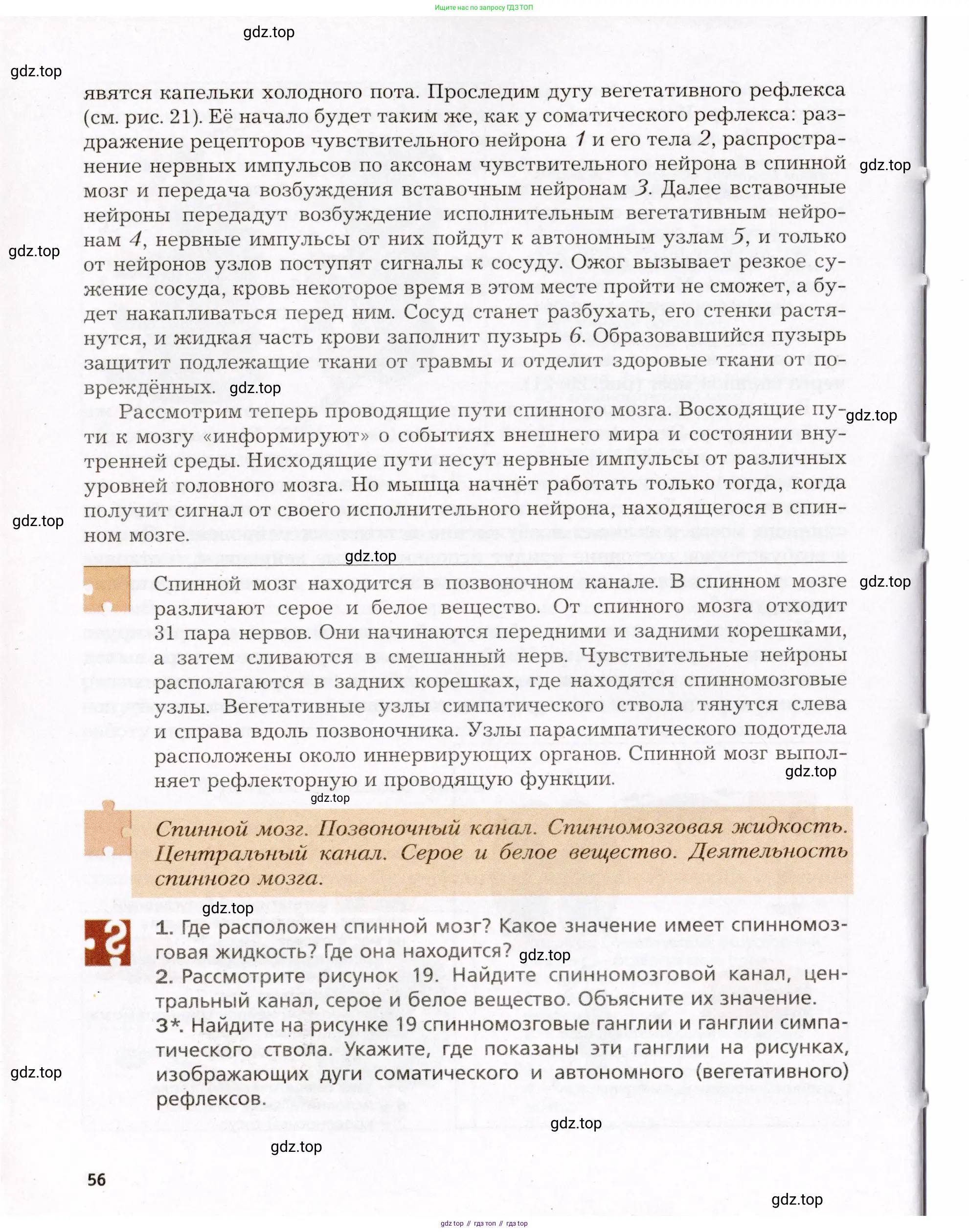 Биология, 8 класс Учебник, авторы: Драгомилов Александр Григорьевич, Маш Реми Давидович, издательство Просвещение, Москва, 2019, оранжевого цвета, страница 56