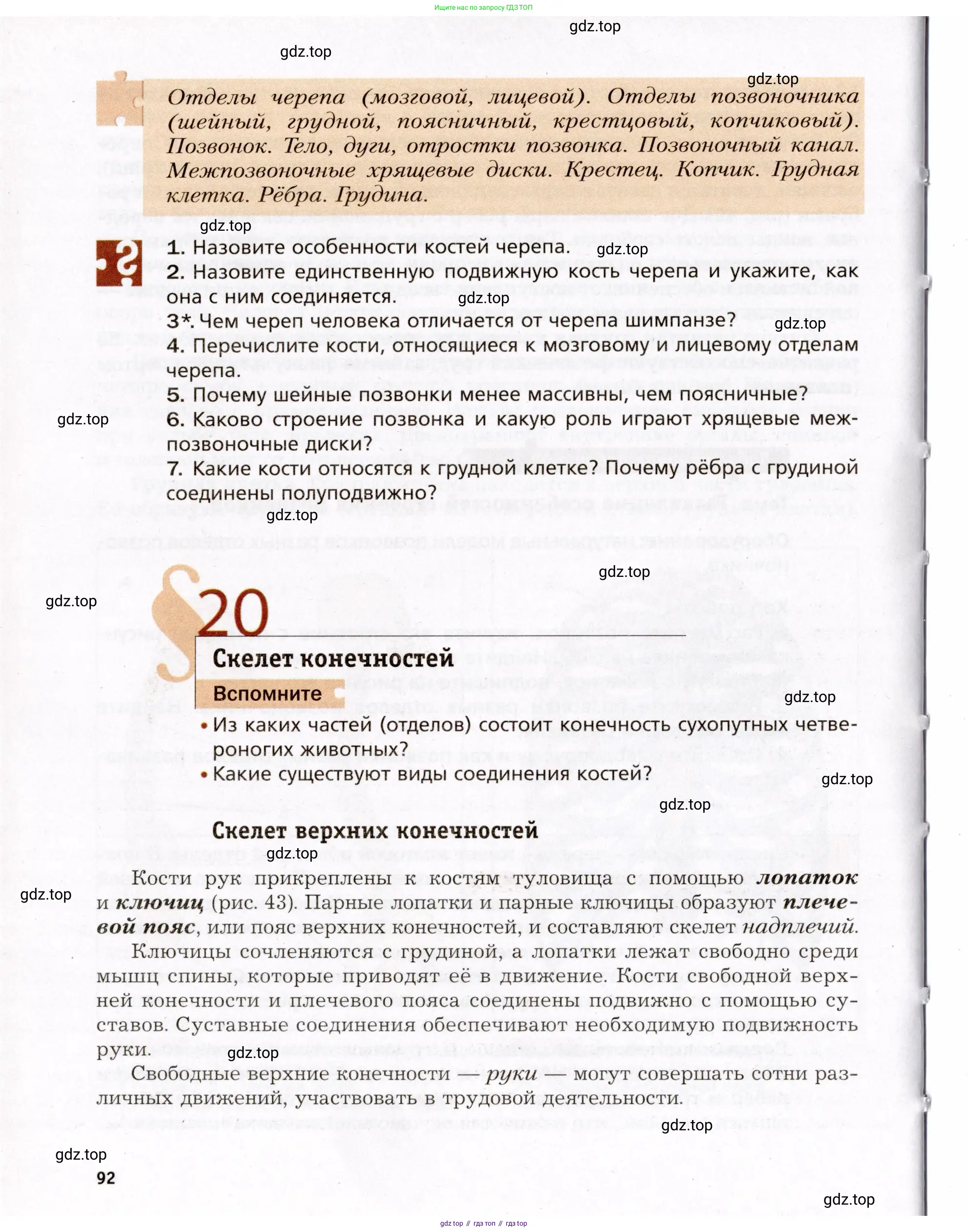 Биология, 8 класс Учебник, авторы: Драгомилов Александр Григорьевич, Маш Реми Давидович, издательство Просвещение, Москва, 2019, оранжевого цвета, страница 92