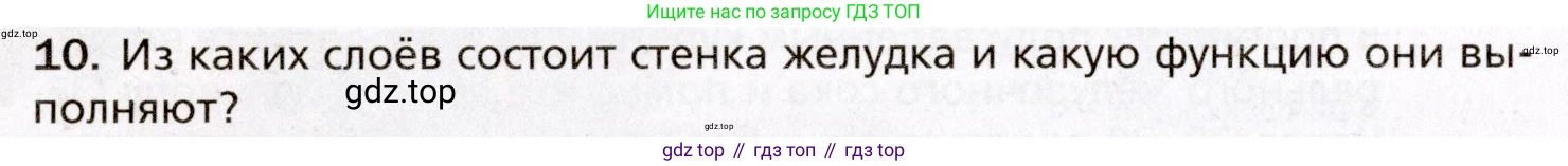 Биология, 8 класс Учебник, авторы: Драгомилов Александр Григорьевич, Маш Реми Давидович, издательство Просвещение, Москва, 2019, оранжевого цвета, страница 186, номер 10, Условие