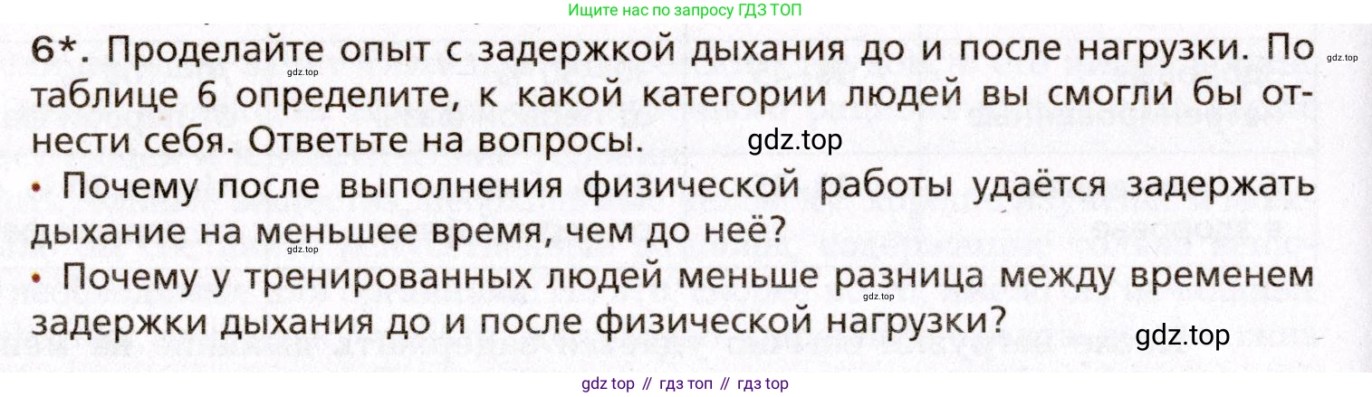 Биология, 8 класс Учебник, авторы: Драгомилов Александр Григорьевич, Маш Реми Давидович, издательство Просвещение, Москва, 2019, оранжевого цвета, страница 206, номер 6, Условие