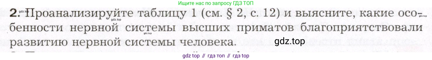 Биология, 8 класс Учебник, авторы: Драгомилов Александр Григорьевич, Маш Реми Давидович, издательство Просвещение, Москва, 2019, оранжевого цвета, страница 258, номер 2, Условие