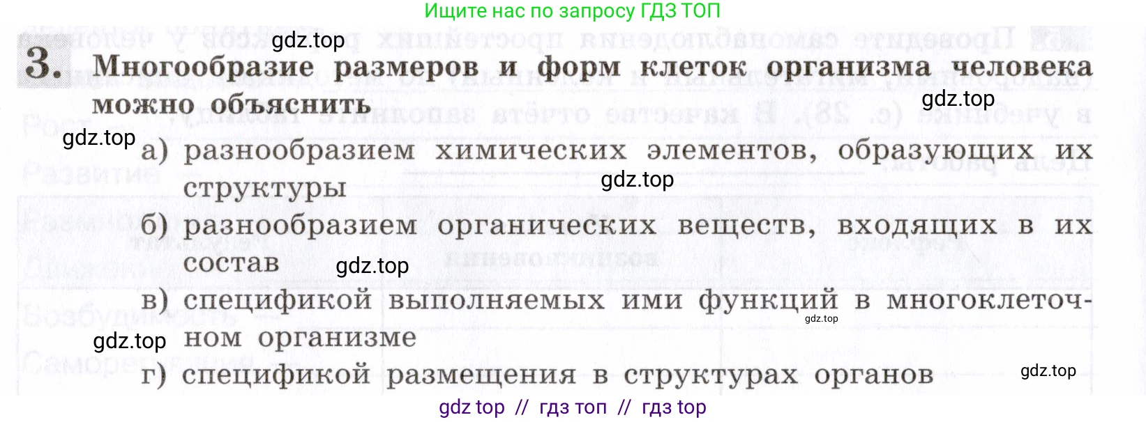 Биология, 8 класс рабочая тетрадь, авторы: Пасечник Владимир Васильевич, Швецов Глеб Геннадьевич, издательство Просвещение, Москва, 2019, страница 18, номер 3, Условие