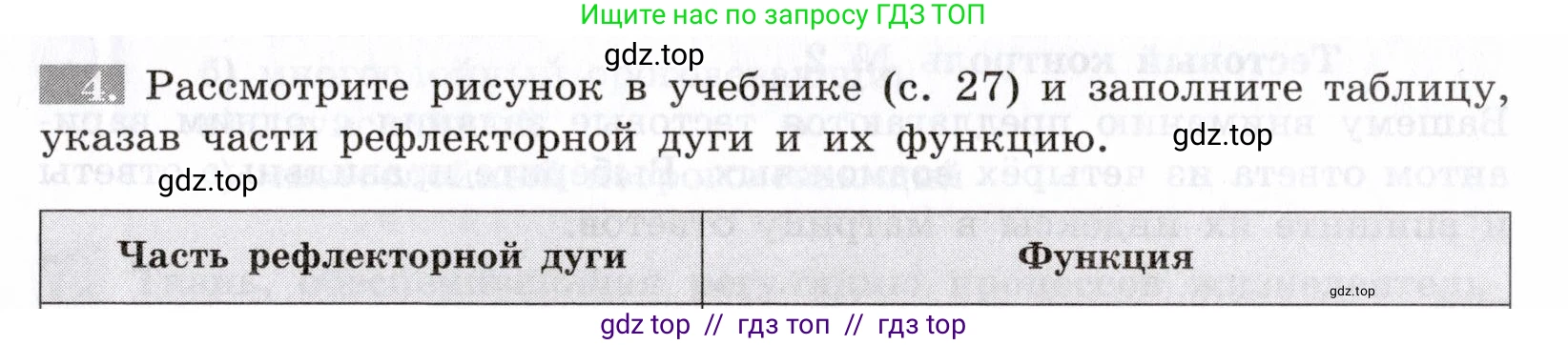 Биология, 8 класс рабочая тетрадь, авторы: Пасечник Владимир Васильевич, Швецов Глеб Геннадьевич, издательство Просвещение, Москва, 2019, страница 17, номер 4, Условие