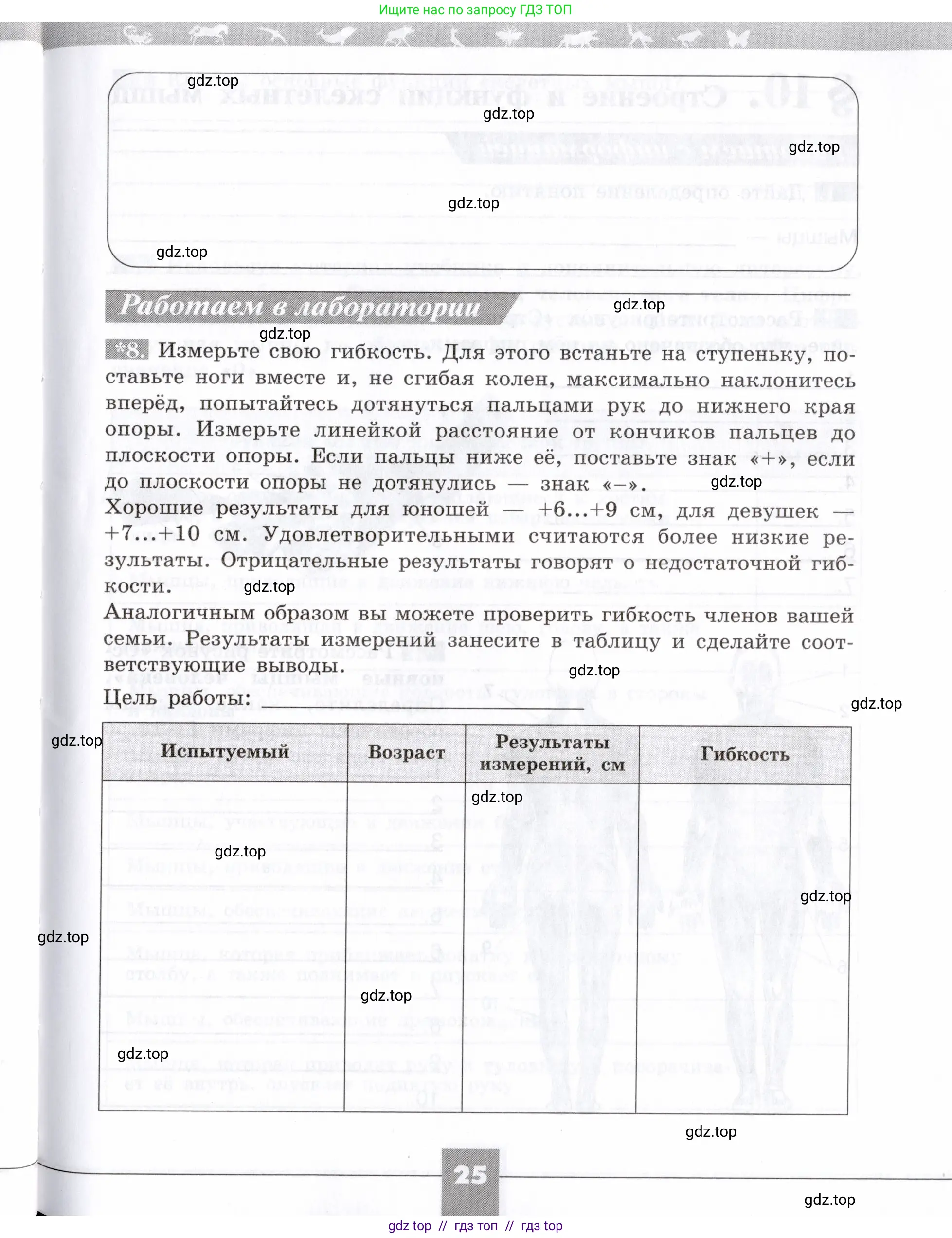 Биология, 8 класс рабочая тетрадь, авторы: Пасечник Владимир Васильевич, Швецов Глеб Геннадьевич, издательство Просвещение, Москва, 2019, страница 25