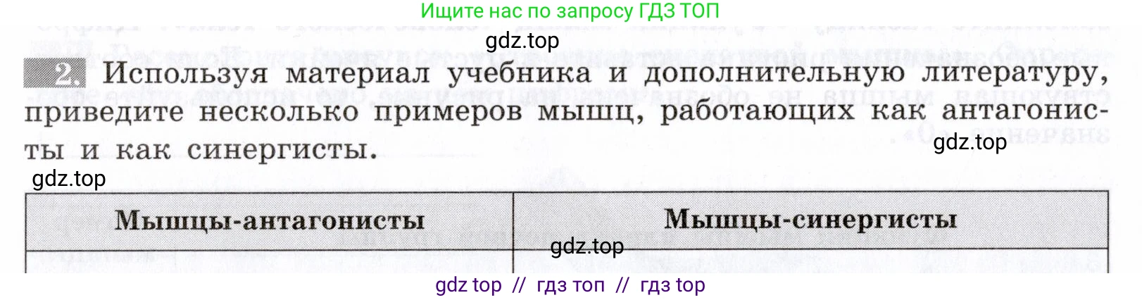 Биология, 8 класс рабочая тетрадь, авторы: Пасечник Владимир Васильевич, Швецов Глеб Геннадьевич, издательство Просвещение, Москва, 2019, страница 28, номер 2, Условие