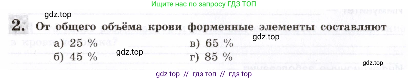 Биология, 8 класс рабочая тетрадь, авторы: Пасечник Владимир Васильевич, Швецов Глеб Геннадьевич, издательство Просвещение, Москва, 2019, страница 40, номер 2, Условие