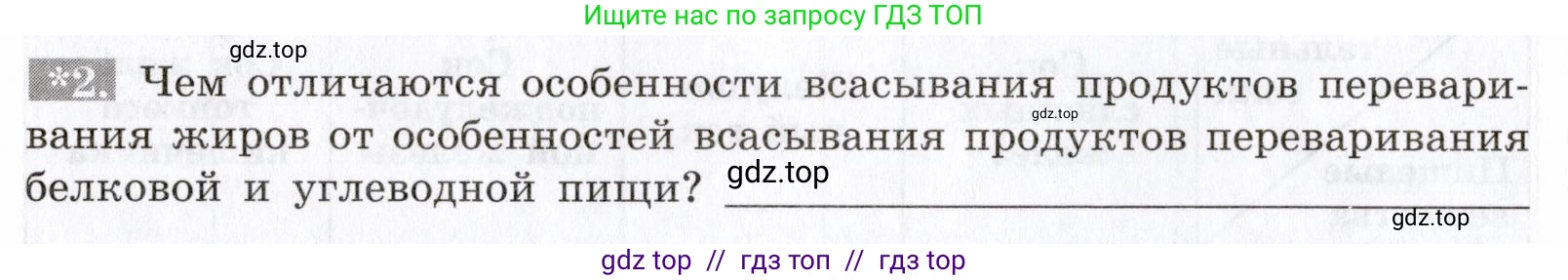 Биология, 8 класс рабочая тетрадь, авторы: Пасечник Владимир Васильевич, Швецов Глеб Геннадьевич, издательство Просвещение, Москва, 2019, страница 66, номер 2, Условие