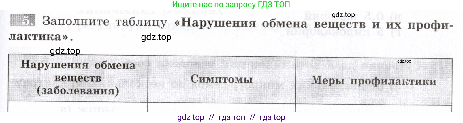 Биология, 8 класс рабочая тетрадь, авторы: Пасечник Владимир Васильевич, Швецов Глеб Геннадьевич, издательство Просвещение, Москва, 2019, страница 79, номер 5, Условие
