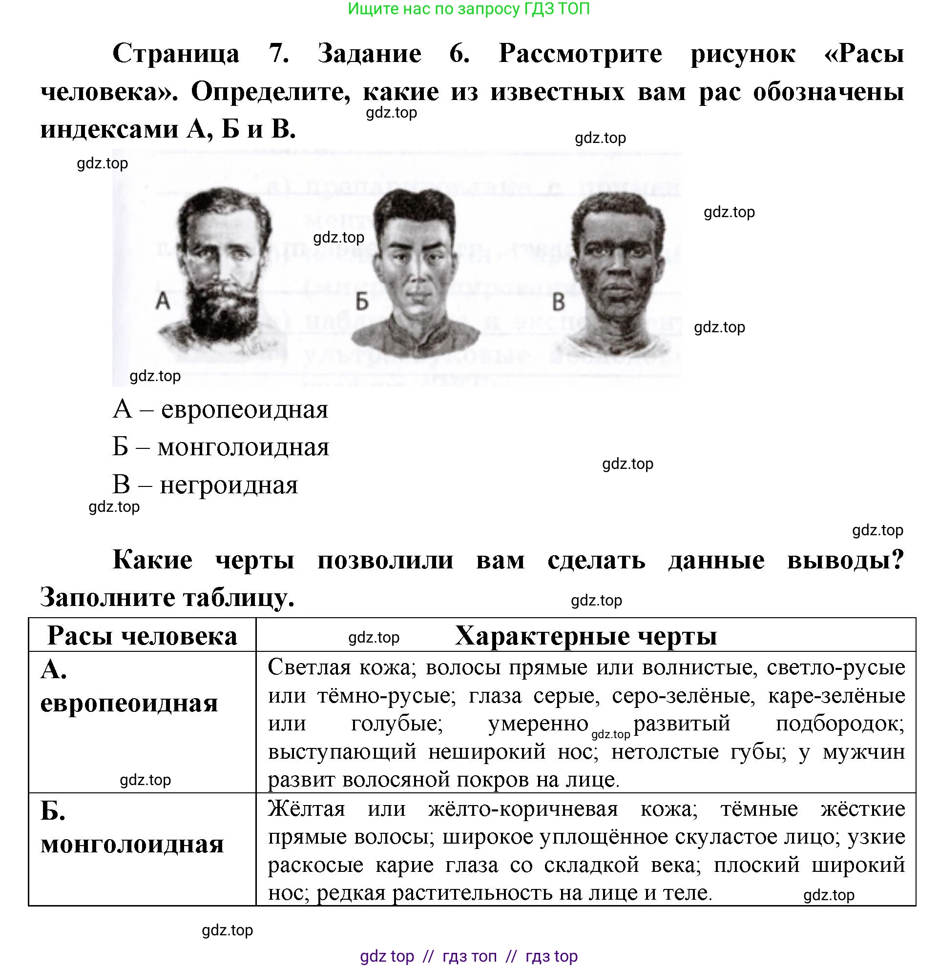 Биология, 8 класс рабочая тетрадь, авторы: Пасечник Владимир Васильевич, Швецов Глеб Геннадьевич, издательство Просвещение, Москва, 2019, страница 7, номер 6, Решение