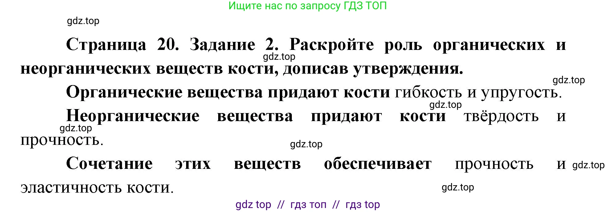 Биология, 8 класс рабочая тетрадь, авторы: Пасечник Владимир Васильевич, Швецов Глеб Геннадьевич, издательство Просвещение, Москва, 2019, страница 20, номер 2, Решение