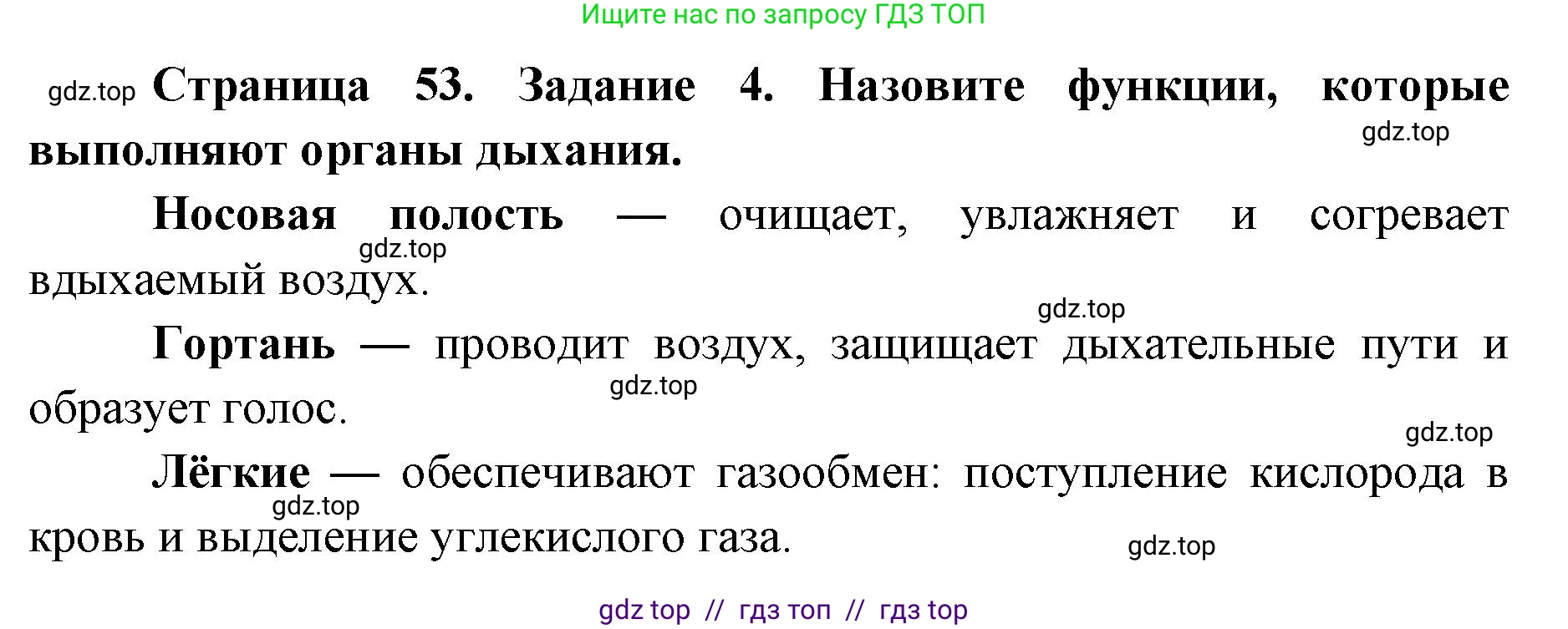 Биология, 8 класс рабочая тетрадь, авторы: Пасечник Владимир Васильевич, Швецов Глеб Геннадьевич, издательство Просвещение, Москва, 2019, страница 53, номер 4, Решение