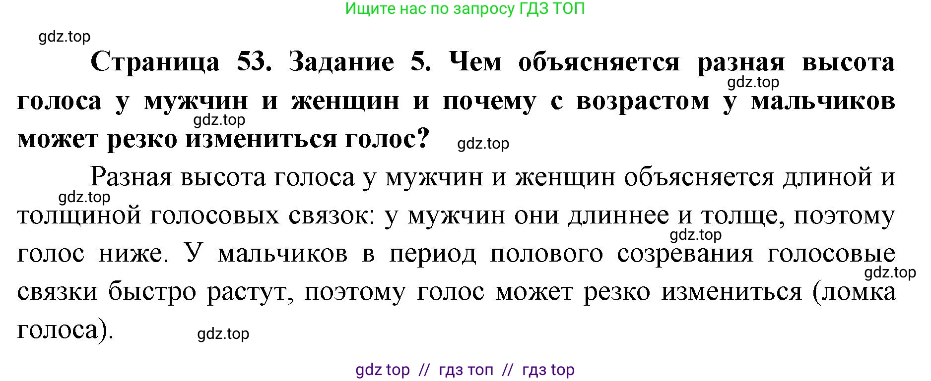 Биология, 8 класс рабочая тетрадь, авторы: Пасечник Владимир Васильевич, Швецов Глеб Геннадьевич, издательство Просвещение, Москва, 2019, страница 53, номер 5, Решение