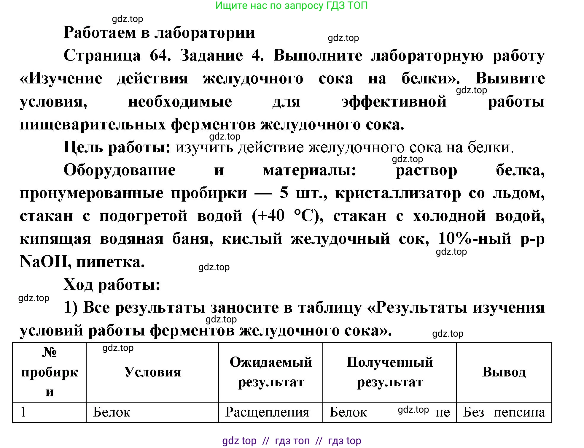 Биология, 8 класс рабочая тетрадь, авторы: Пасечник Владимир Васильевич, Швецов Глеб Геннадьевич, издательство Просвещение, Москва, 2019, страница 64, номер 4, Решение