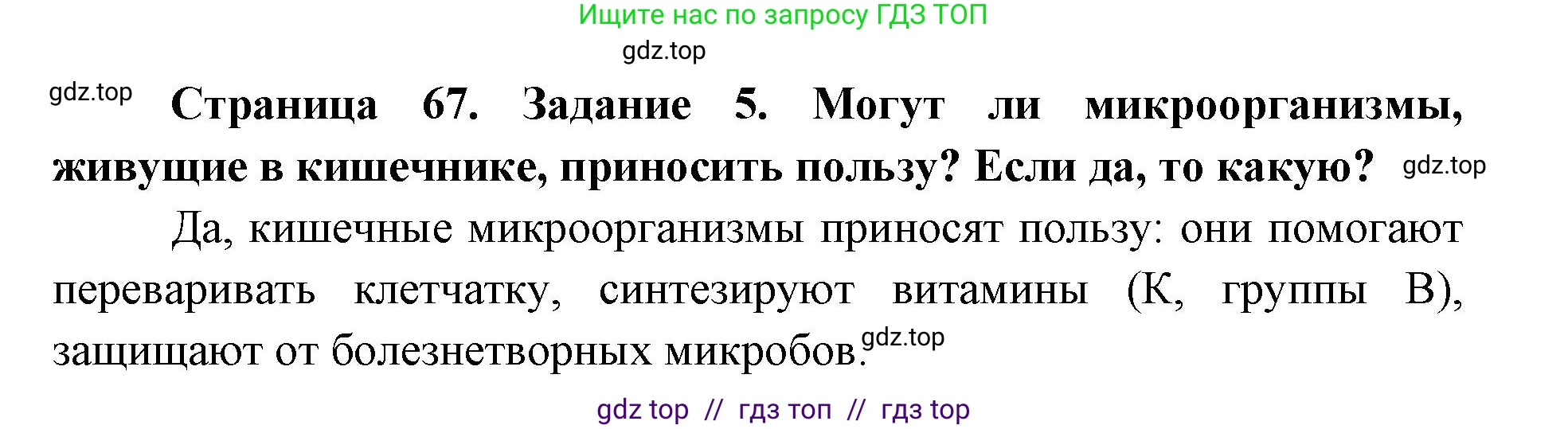 Биология, 8 класс рабочая тетрадь, авторы: Пасечник Владимир Васильевич, Швецов Глеб Геннадьевич, издательство Просвещение, Москва, 2019, страница 67, номер 5, Решение