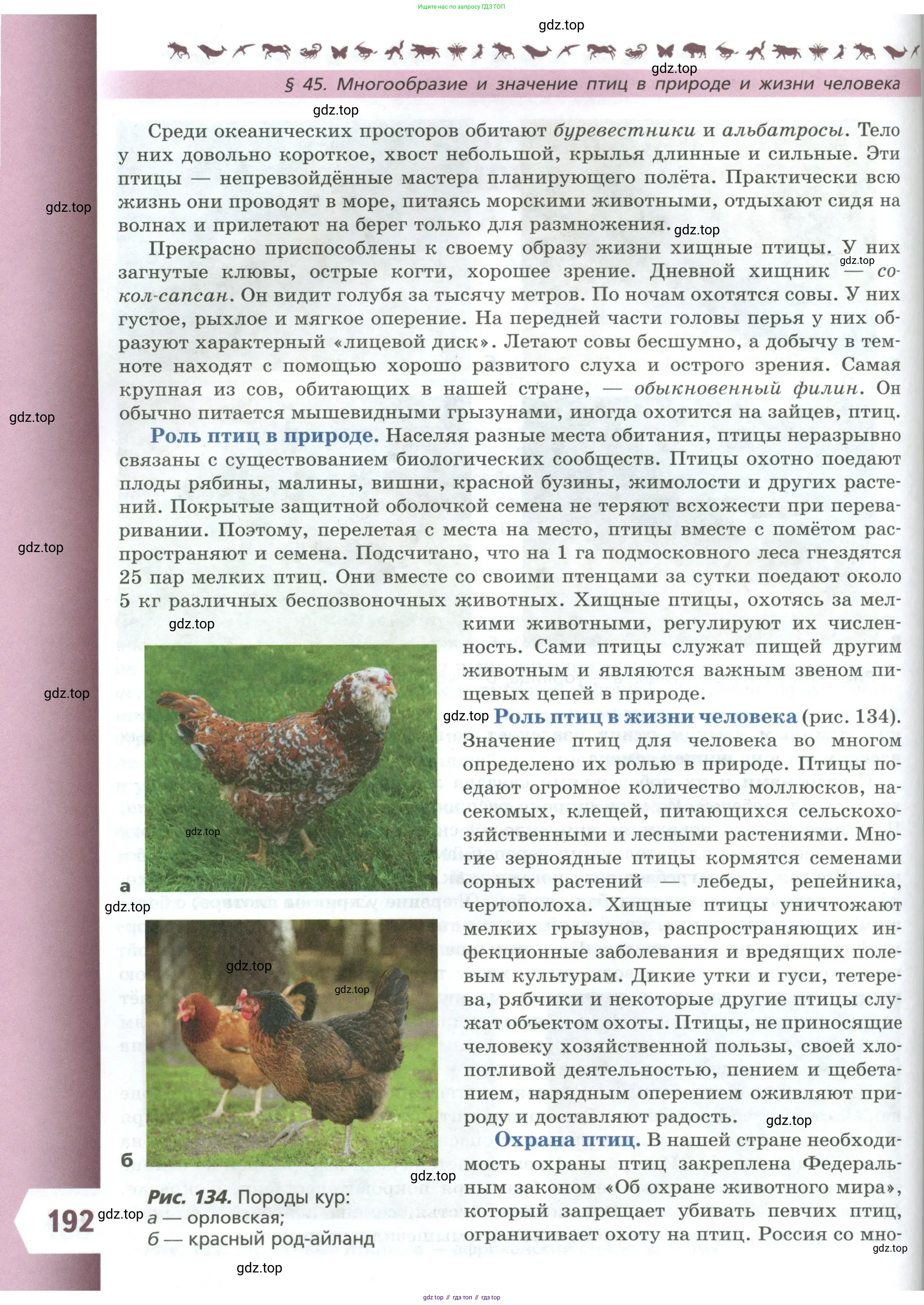 Биология, 8 класс Учебник, авторы: Пасечник Владимир Васильевич, Суматохин Сергей Витальевич, Гапонюк Зоя Георгиевна, издательство Просвещение, Москва, 2023, белого цвета, страница 192