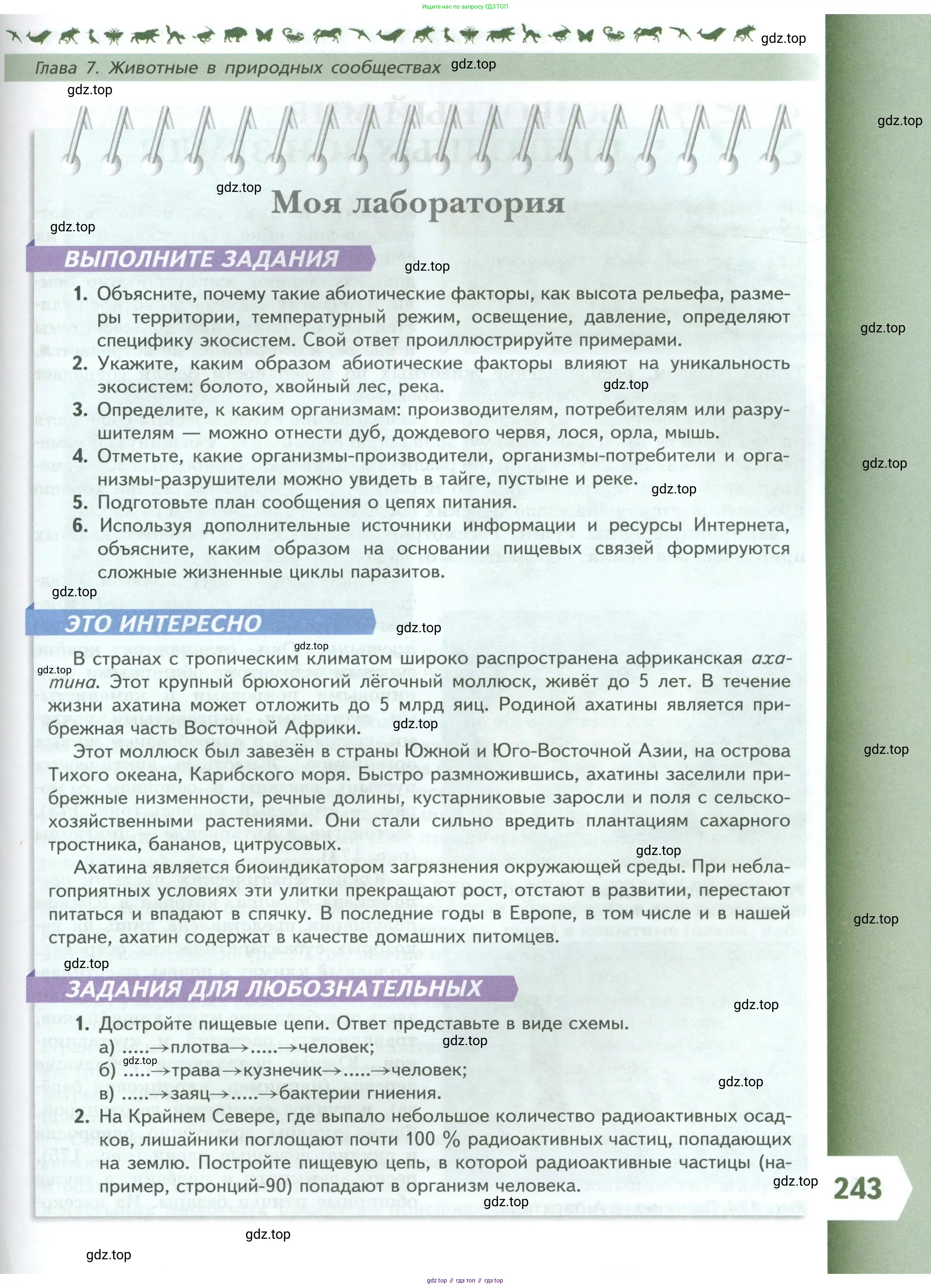 Биология, 8 класс Учебник, авторы: Пасечник Владимир Васильевич, Суматохин Сергей Витальевич, Гапонюк Зоя Георгиевна, издательство Просвещение, Москва, 2023, белого цвета, страница 243