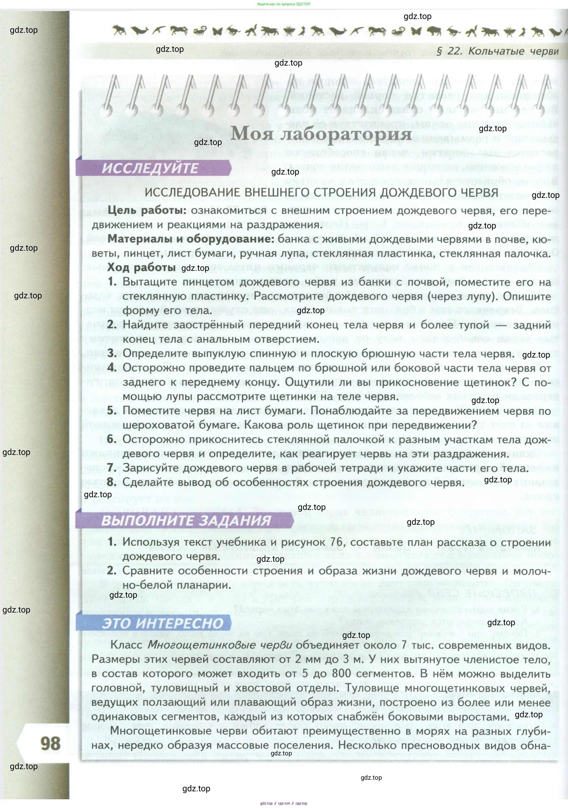 Биология, 8 класс Учебник, авторы: Пасечник Владимир Васильевич, Суматохин Сергей Витальевич, Гапонюк Зоя Георгиевна, издательство Просвещение, Москва, 2023, белого цвета, страница 98