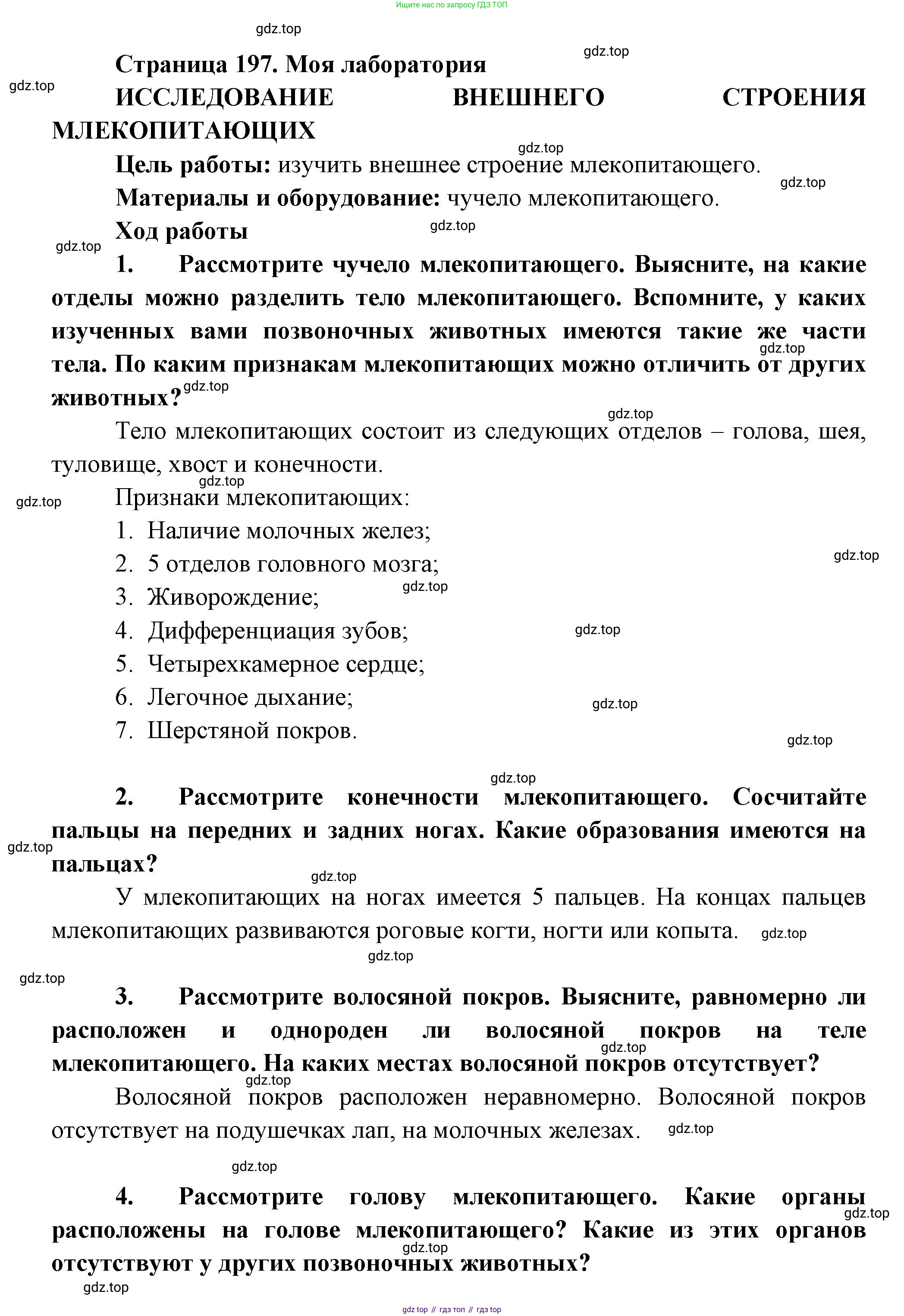 ГДЗ Биология, 8 класс Учебник, авторы: Пасечник Владимир Васильевич, Суматохин Сергей Витальевич, Гапонюк Зоя Георгиевна, издательство Просвещение, Москва, 2023, белого цвета, страница 197, Решение