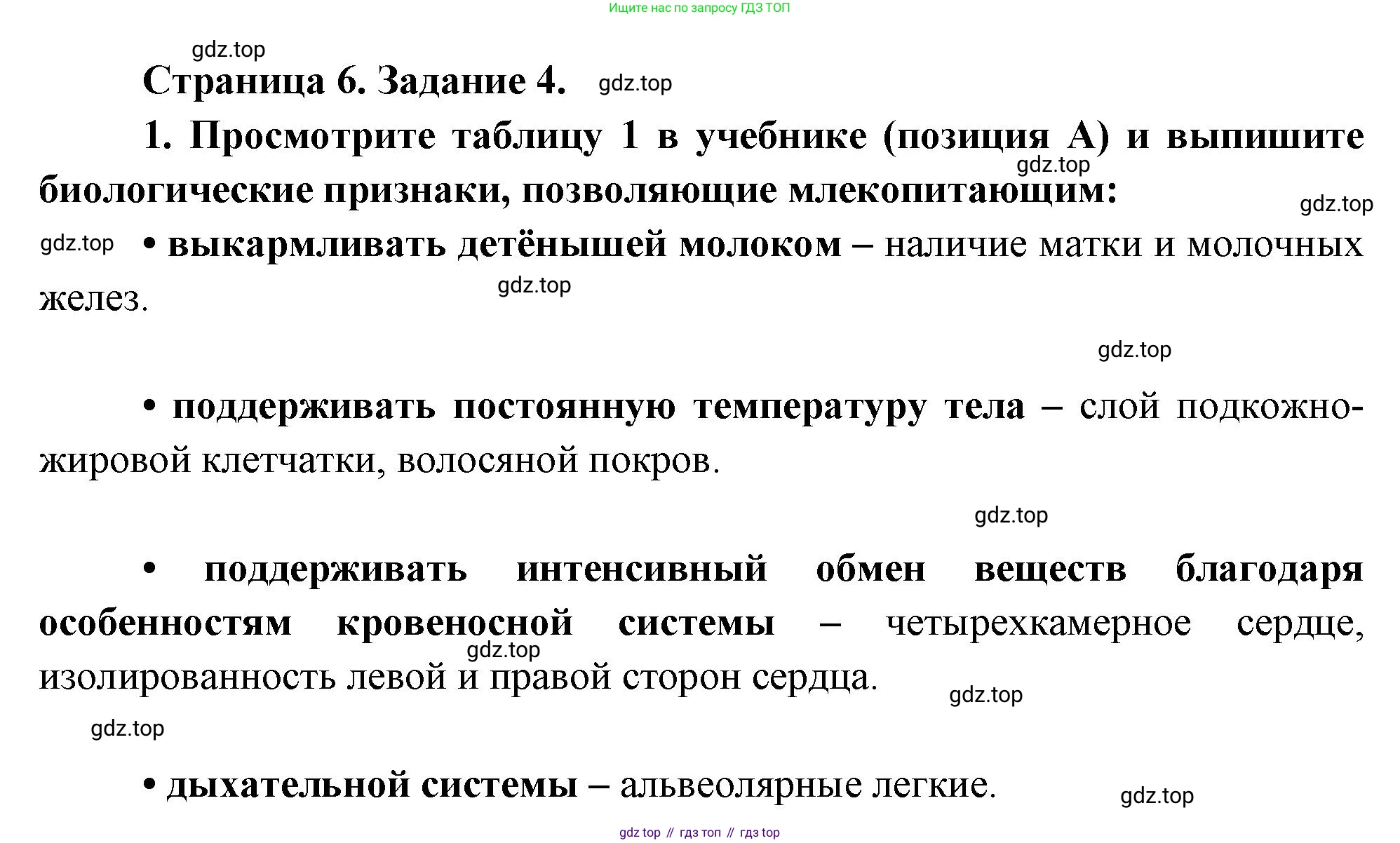 Биология, 9 класс рабочая тетрадь, авторы: Драгомилов Александр Григорьевич, Маш Реми Давидович, издательство Просвещение, Москва, 2021, красного цвета, Часть 1, страница 6, Решение
