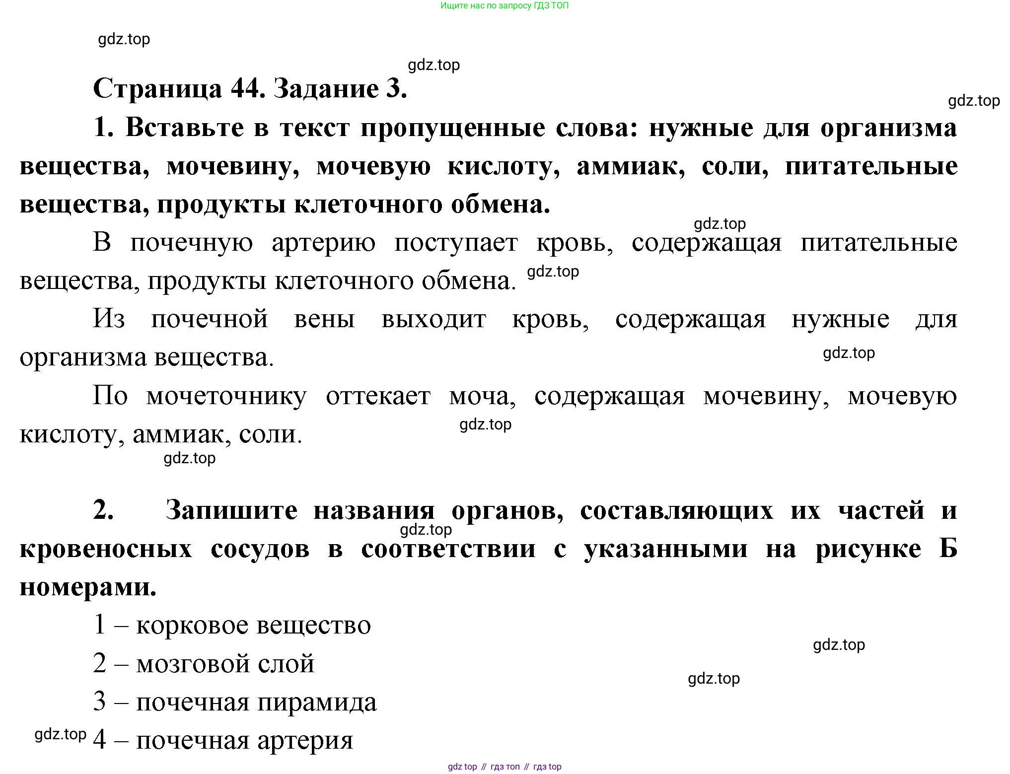 Биология, 9 класс рабочая тетрадь, авторы: Драгомилов Александр Григорьевич, Маш Реми Давидович, издательство Просвещение, Москва, 2021, красного цвета, Часть 2, страница 44, Решение