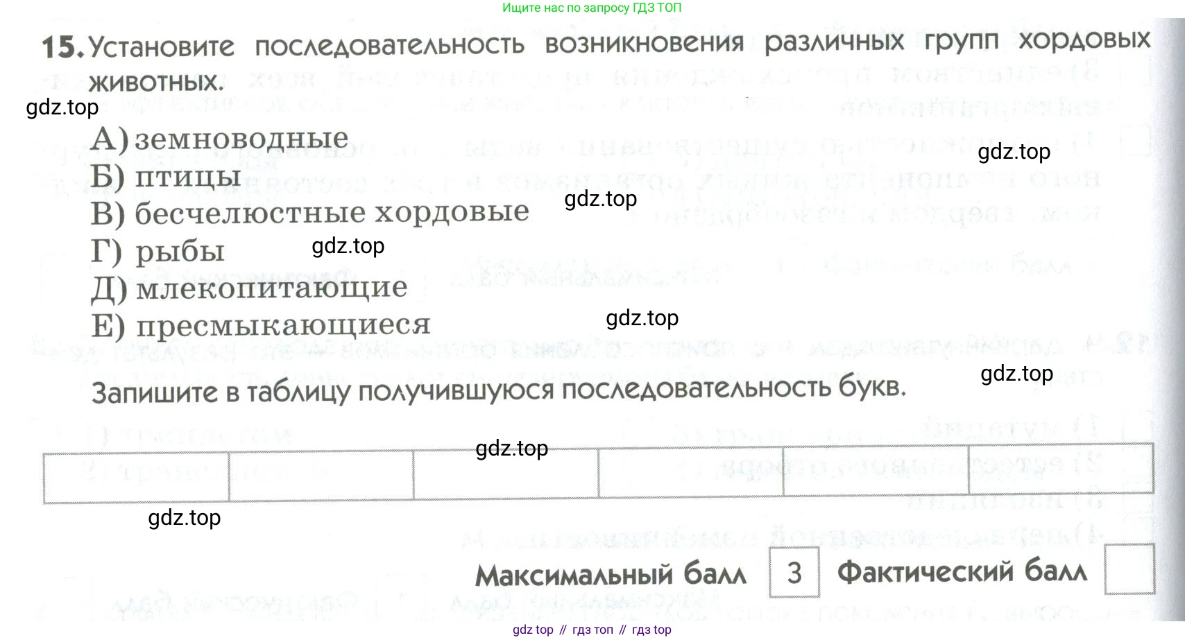 ГДЗ Биология, 9 класс Диагностические работы, авторы: Пасечник Владимир Васильевич, Швецов Глеб Геннадьевич, издательство Просвещение, Москва, 2021, зелёного цвета, страница 80, номер 15, Условие