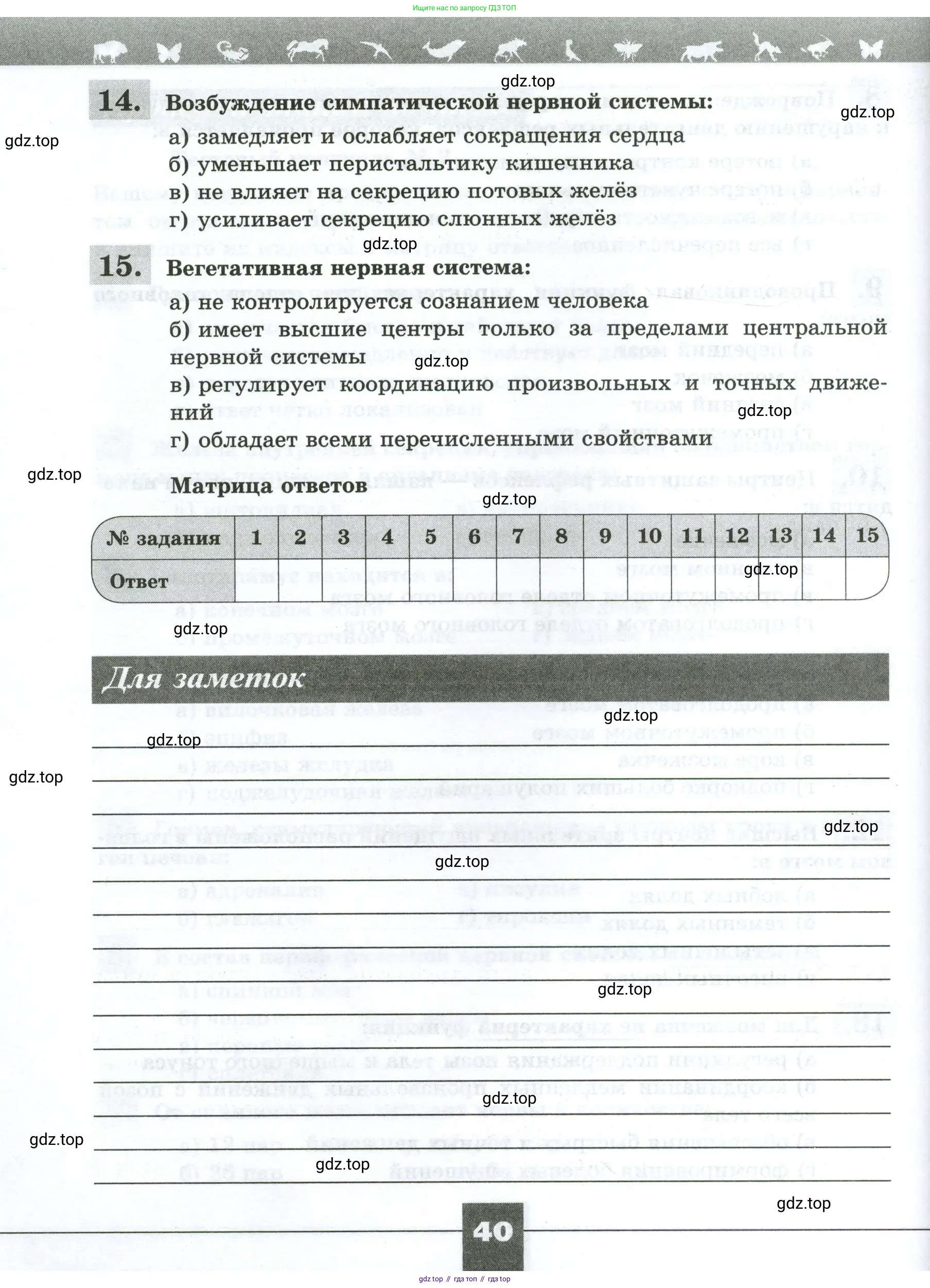 Биология, 9 класс рабочая тетрадь, авторы: Пасечник Владимир Васильевич, Швецов Глеб Геннадьевич, издательство Просвещение, Москва, 2023, розового цвета, страница 40