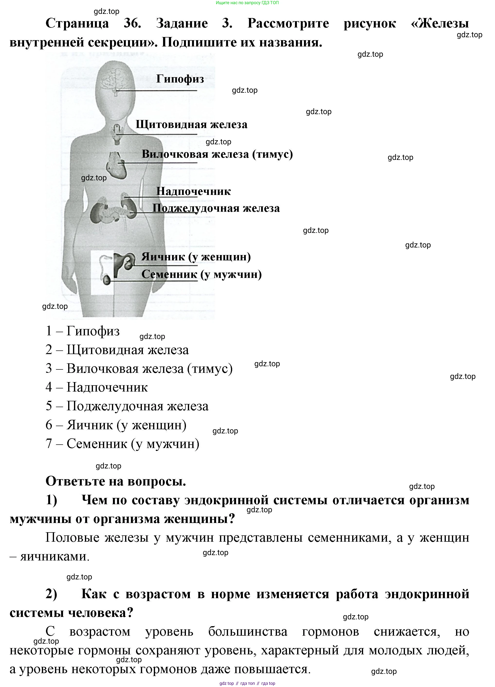 Биология, 9 класс рабочая тетрадь, авторы: Пасечник Владимир Васильевич, Швецов Глеб Геннадьевич, издательство Просвещение, Москва, 2023, розового цвета, страница 36, номер 3, Решение