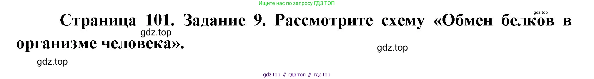 Биология, 9 класс рабочая тетрадь, авторы: Пасечник Владимир Васильевич, Швецов Глеб Геннадьевич, издательство Просвещение, Москва, 2023, розового цвета, страница 101, номер 9, Решение