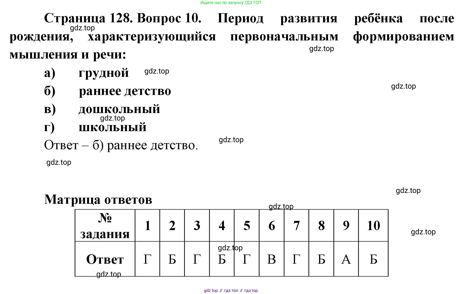 Биология, 9 класс рабочая тетрадь, авторы: Пасечник Владимир Васильевич, Швецов Глеб Геннадьевич, издательство Просвещение, Москва, 2023, розового цвета, страница 128, номер 10, Решение