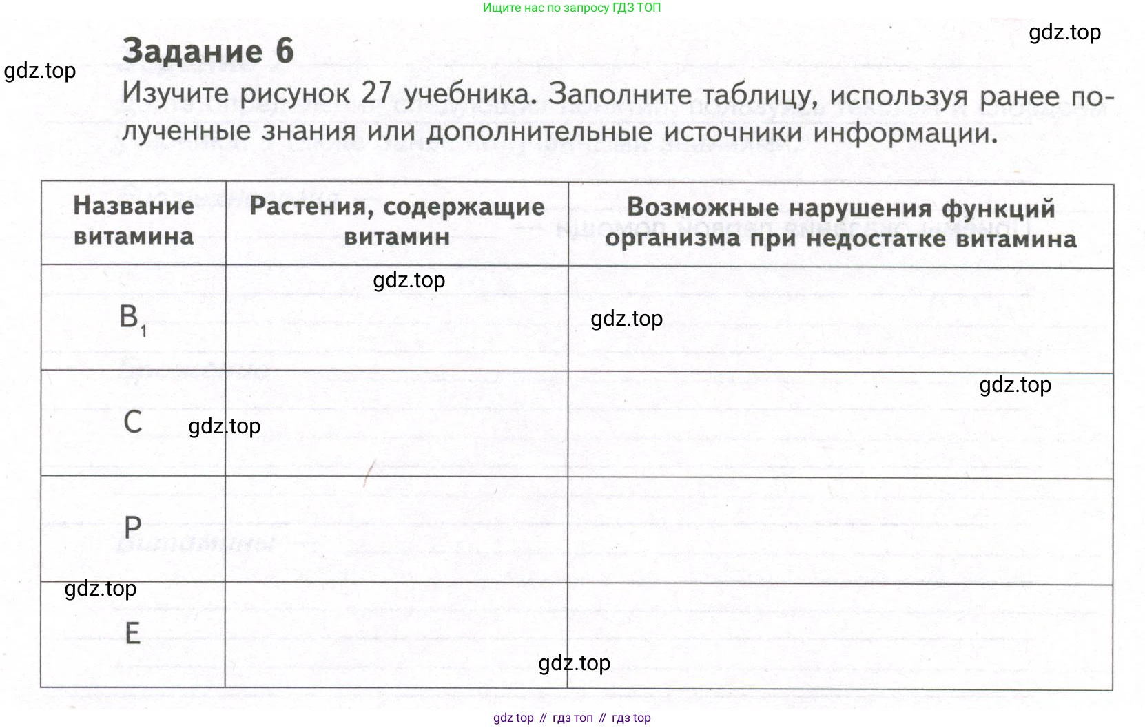 ГДЗ Биология, 9 класс рабочая тетрадь, автор: Сухова Тамара Сергеевна, издательство Просвещение, Москва, 2021, Часть 1, страница 34, номер 6, Условие