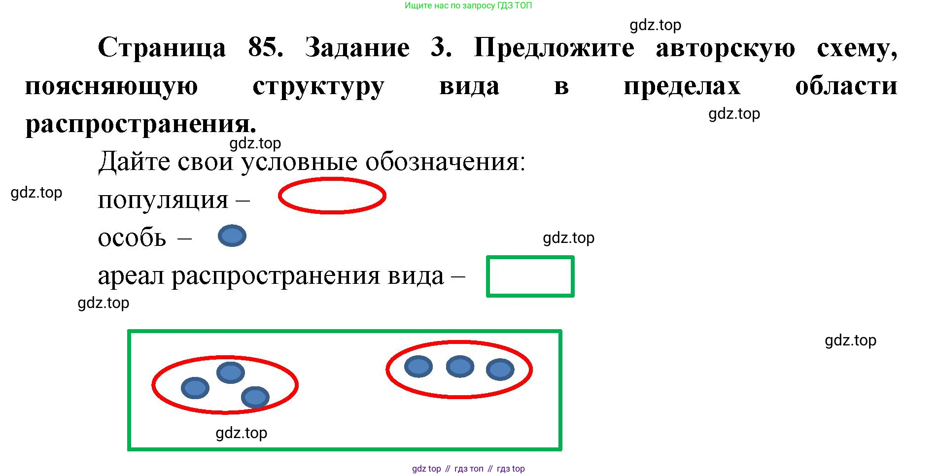 ГДЗ Биология, 9 класс рабочая тетрадь, автор: Сухова Тамара Сергеевна, издательство Просвещение, Москва, 2021, Часть 1, страница 85, номер 3, Решение