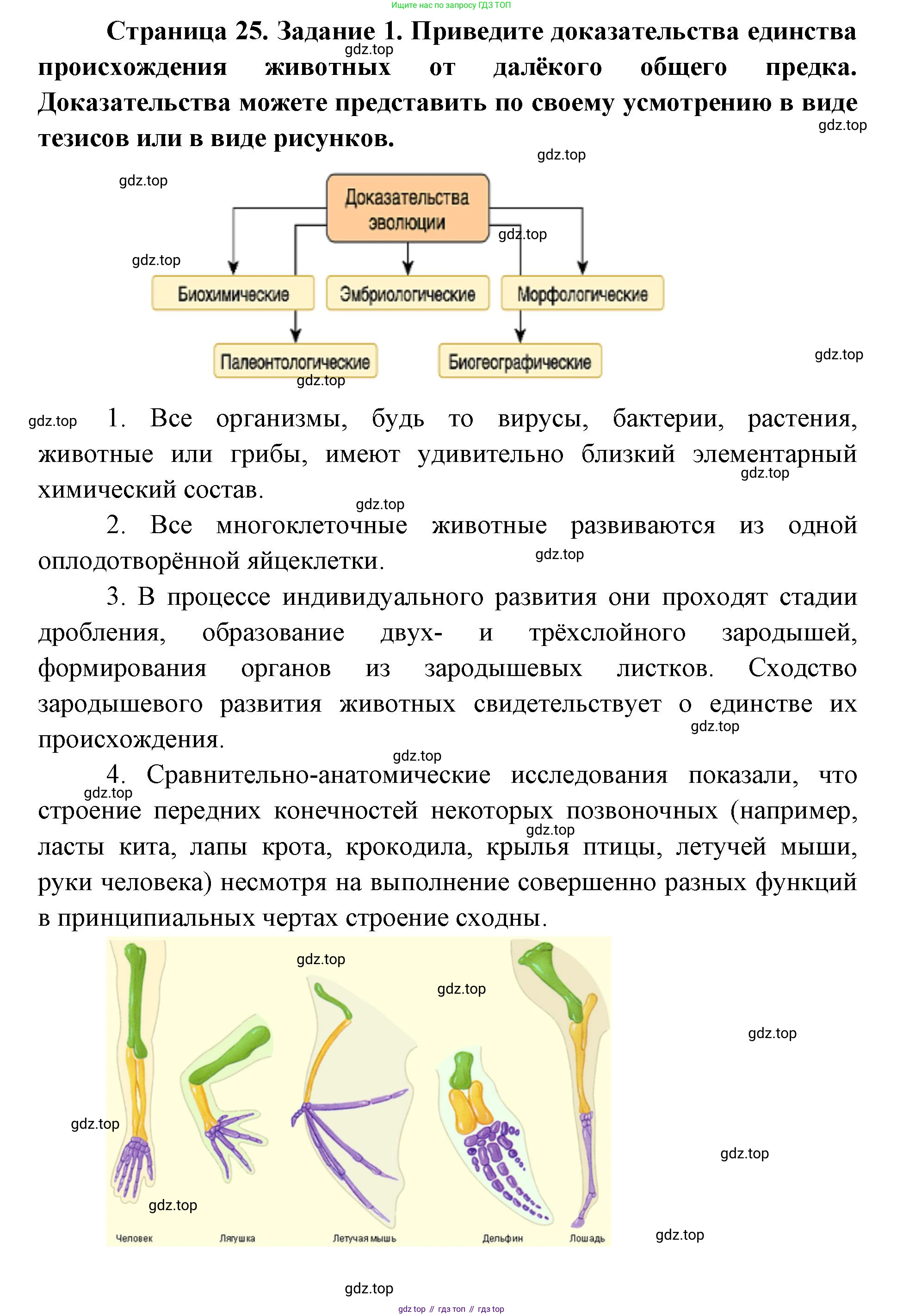 ГДЗ Биология, 9 класс рабочая тетрадь, автор: Сухова Тамара Сергеевна, издательство Просвещение, Москва, 2021, Часть 2, страница 25, номер 1, Решение