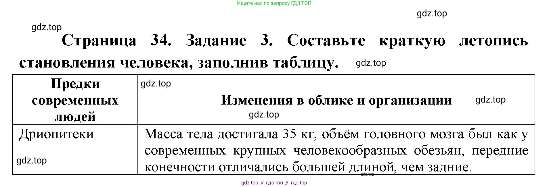 ГДЗ Биология, 9 класс рабочая тетрадь, автор: Сухова Тамара Сергеевна, издательство Просвещение, Москва, 2021, Часть 2, страница 34, номер 3, Решение